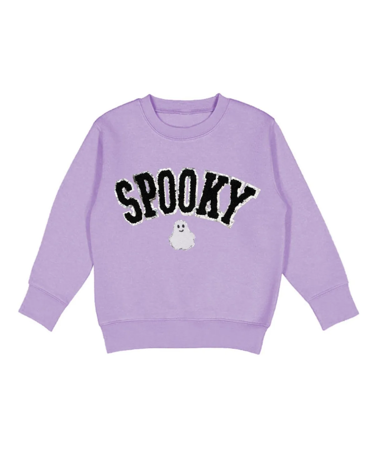 Spooky Ghost Patch Halloween Crewneck Sweatshirt by Sweet Wink