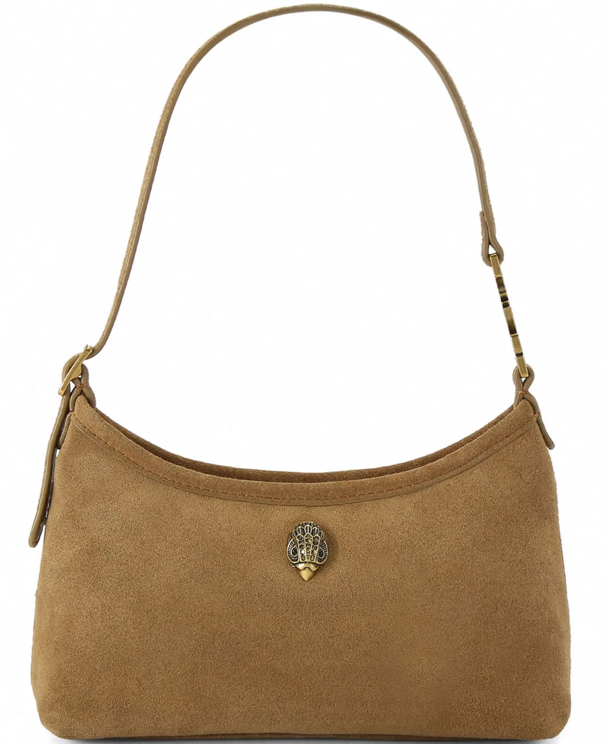 Small Sling Suede Shoulder Handbag by Kurt Geiger