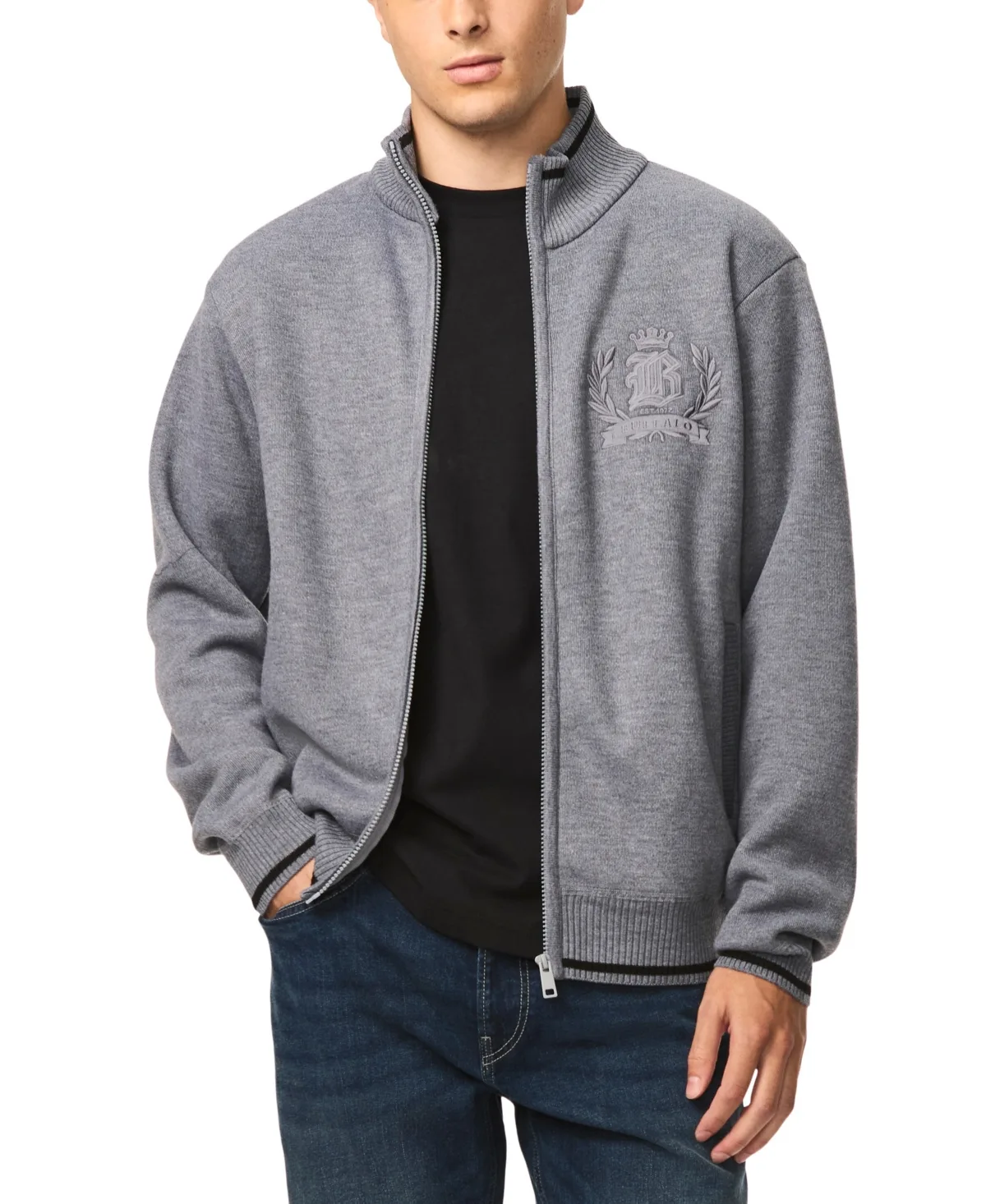 Wucio Full-Zip Mock-Neck Sweater by Buffalo David Bitton
