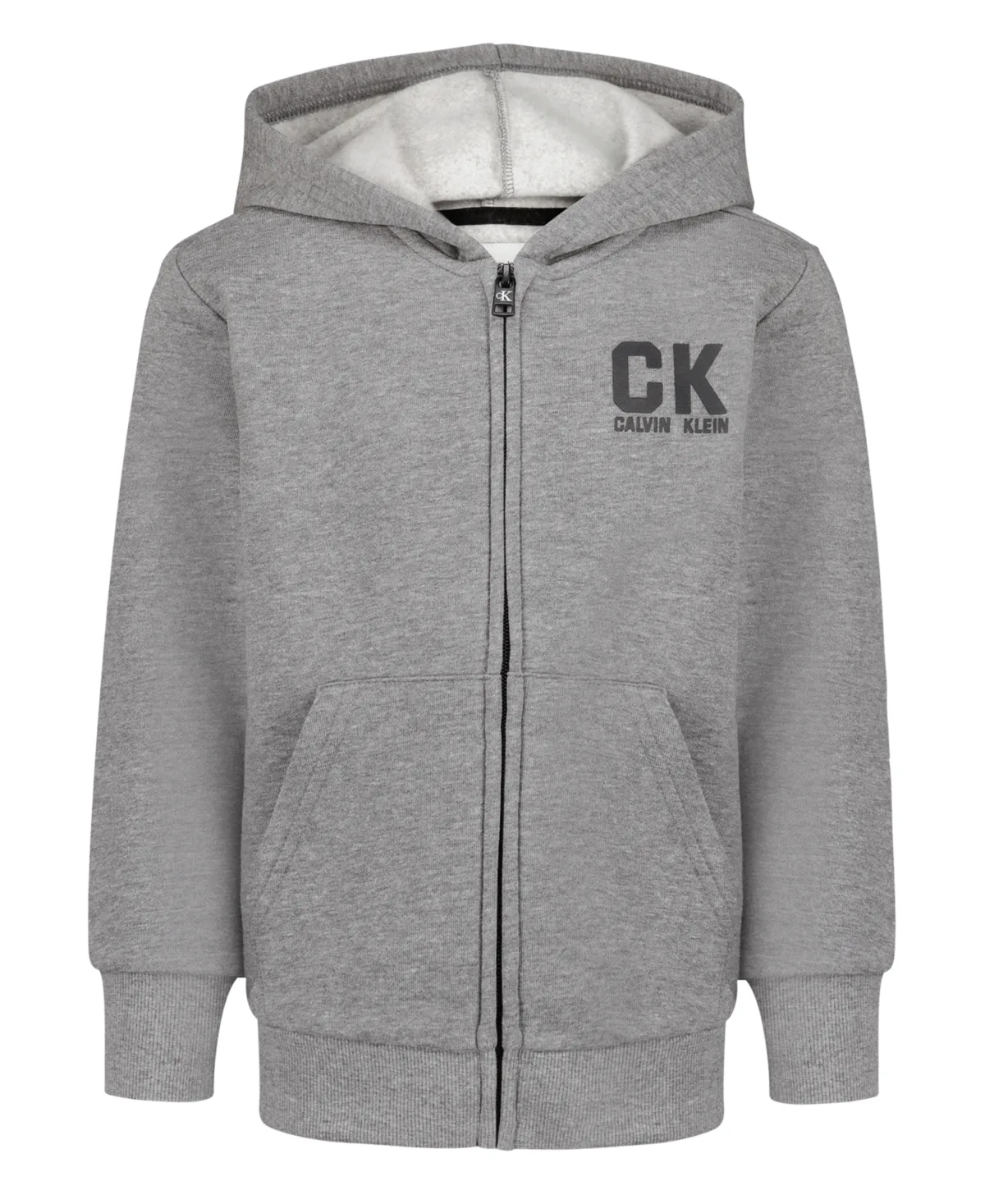 Screenprinted Relaxed-Fit Full-Zip Hoodie by Calvin Klein