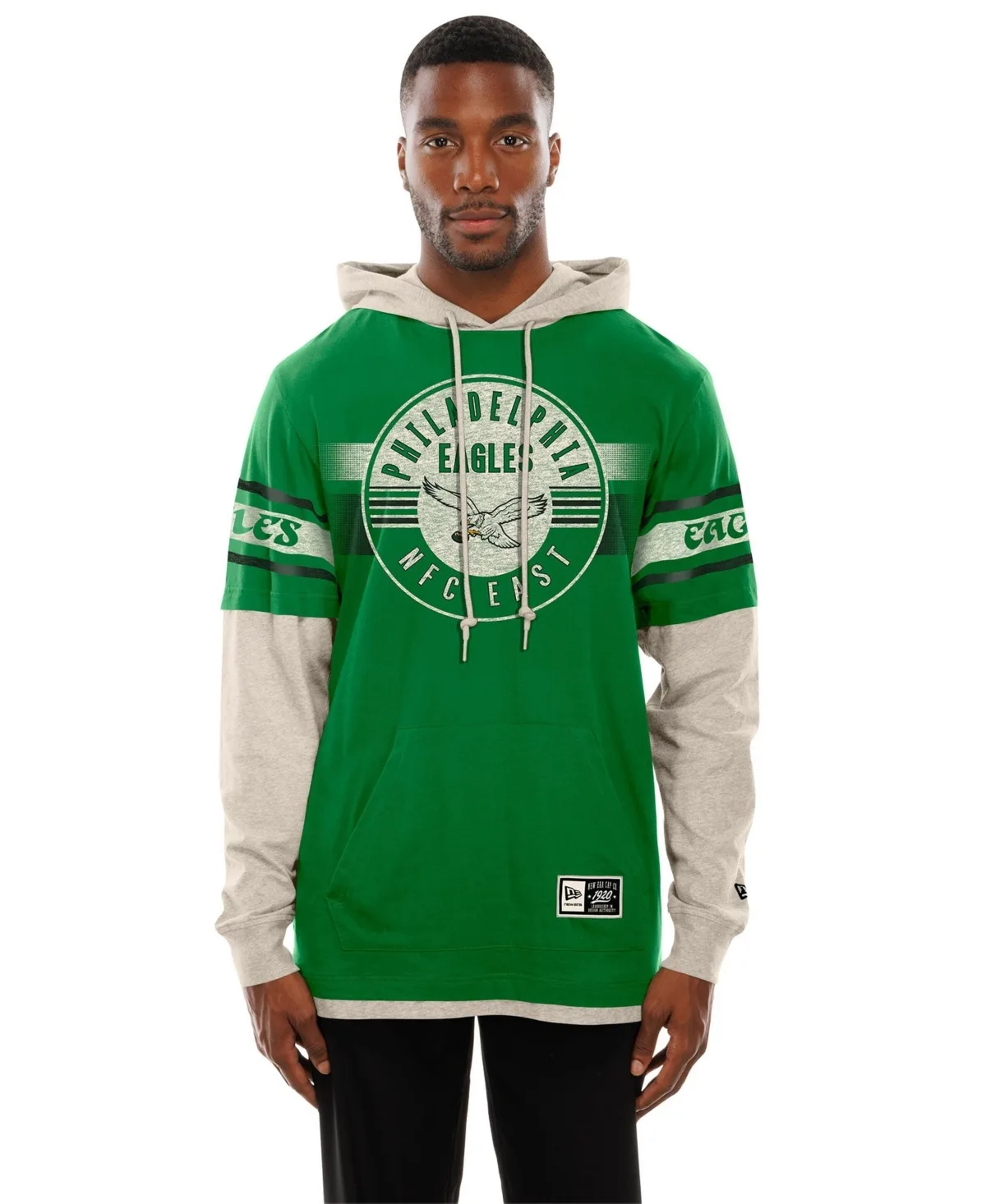 Philadelphia Eagles Hooded Long Sleeve T-Shirt by New Era