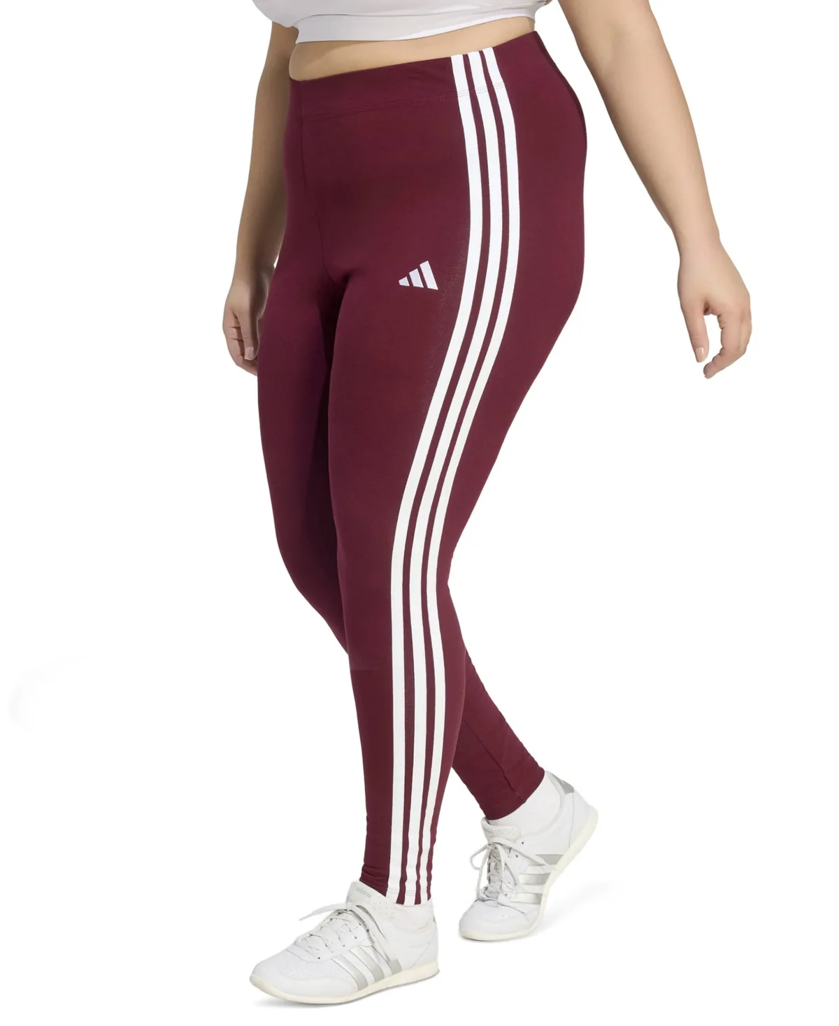 Essentials 3-Stripes Cotton Leggings by adidas