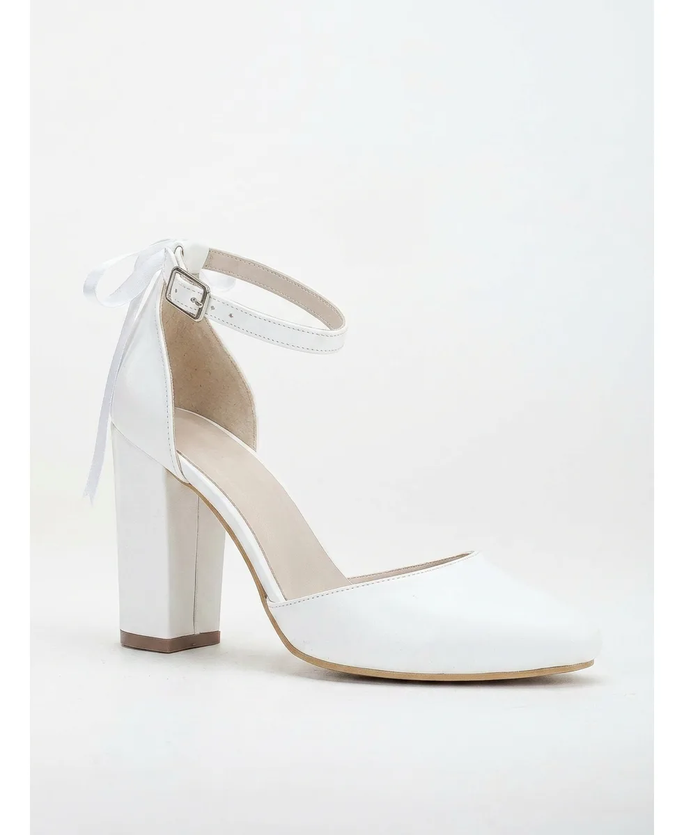 Jolie High Block Heels with Ribbon