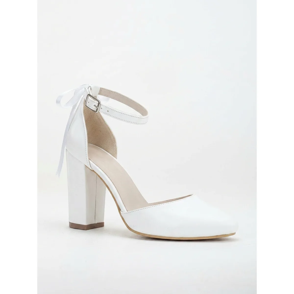Jolie High Block Heels with Ribbon by Forever & Always Shoes