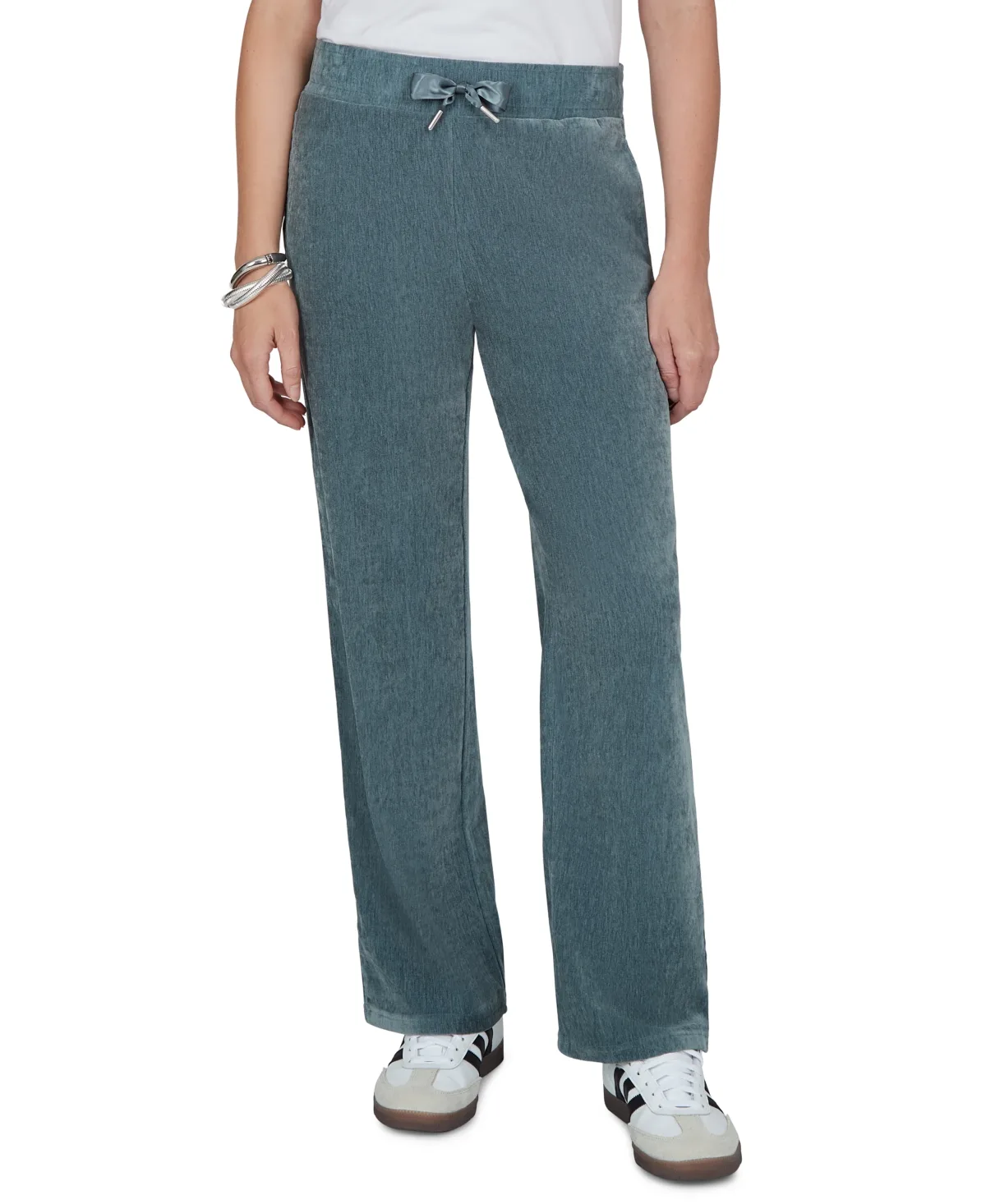 Corduroy Wide-Leg Drawstring Pants