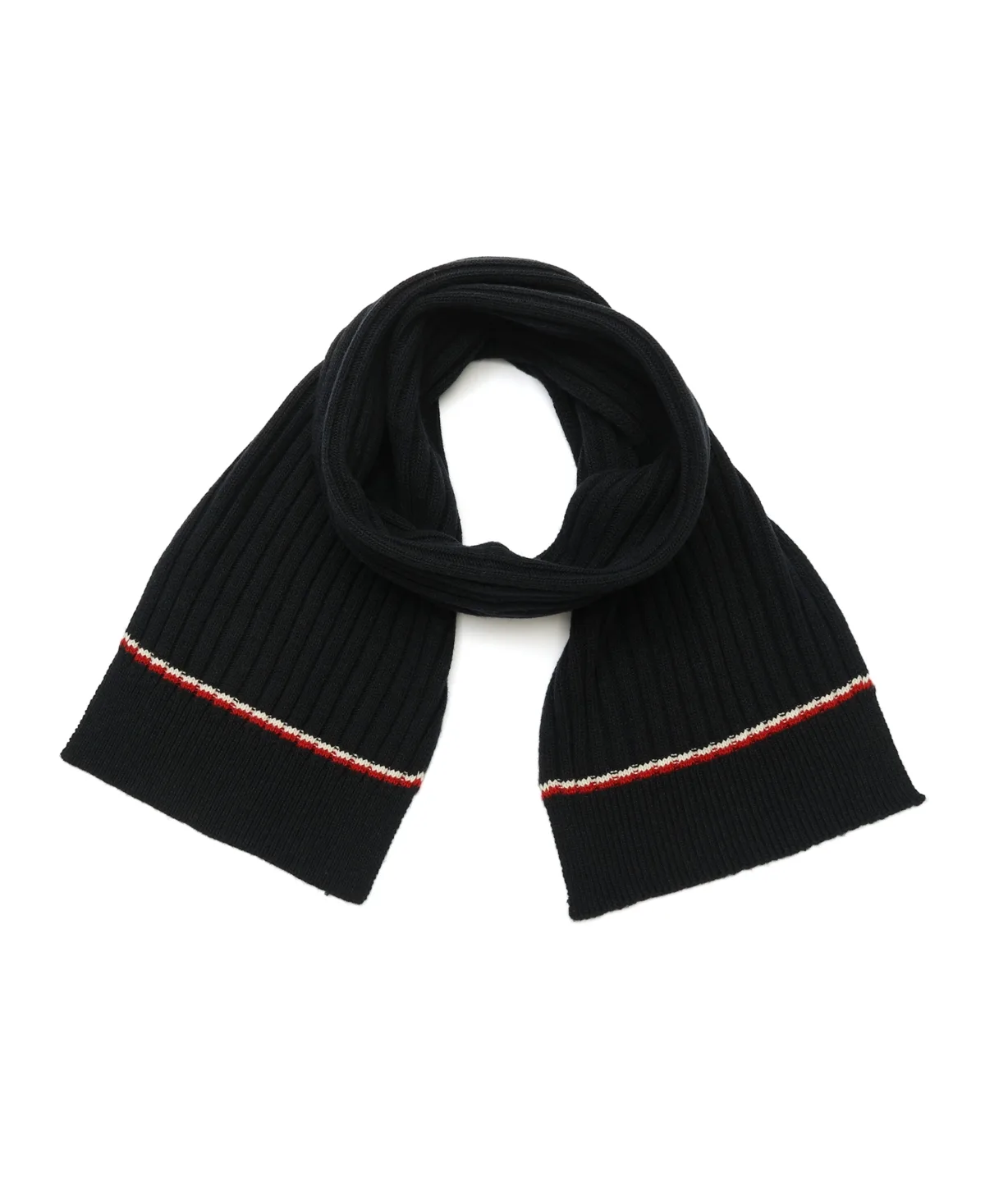 Striped Ribbed-Knit Global Stripe Scarf by Tommy Hilfiger