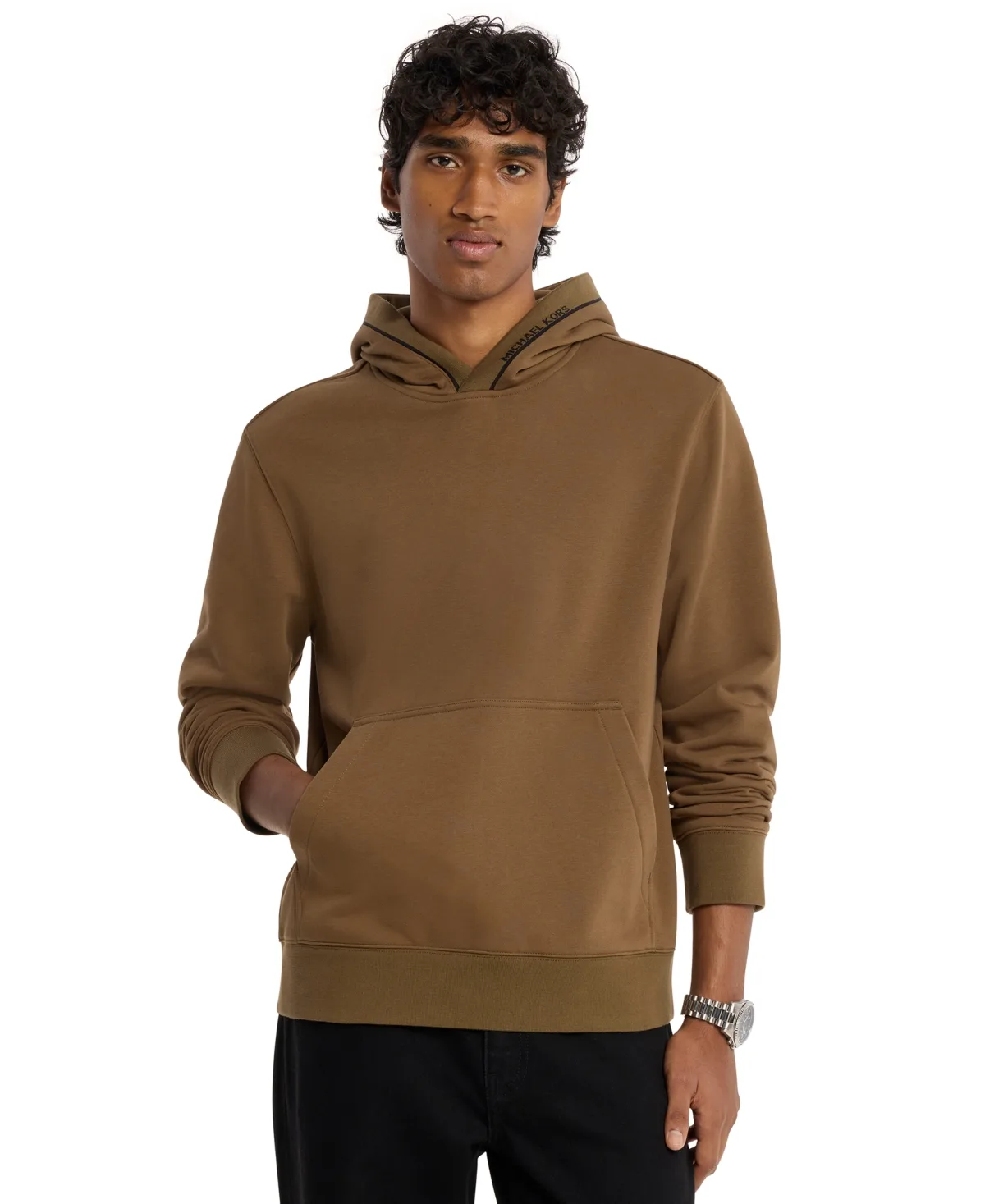 Cotton-Blend Regular-Fit Kangaroo-Pocket Hoodie