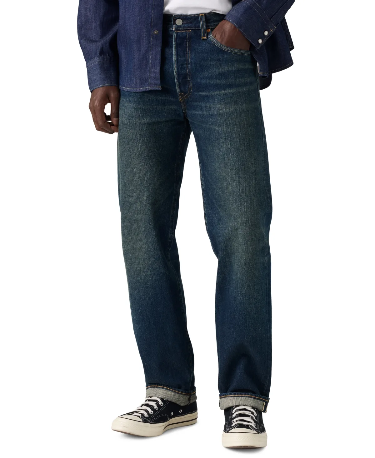 501 Selvedge Straight-Leg Jeans by Levi's