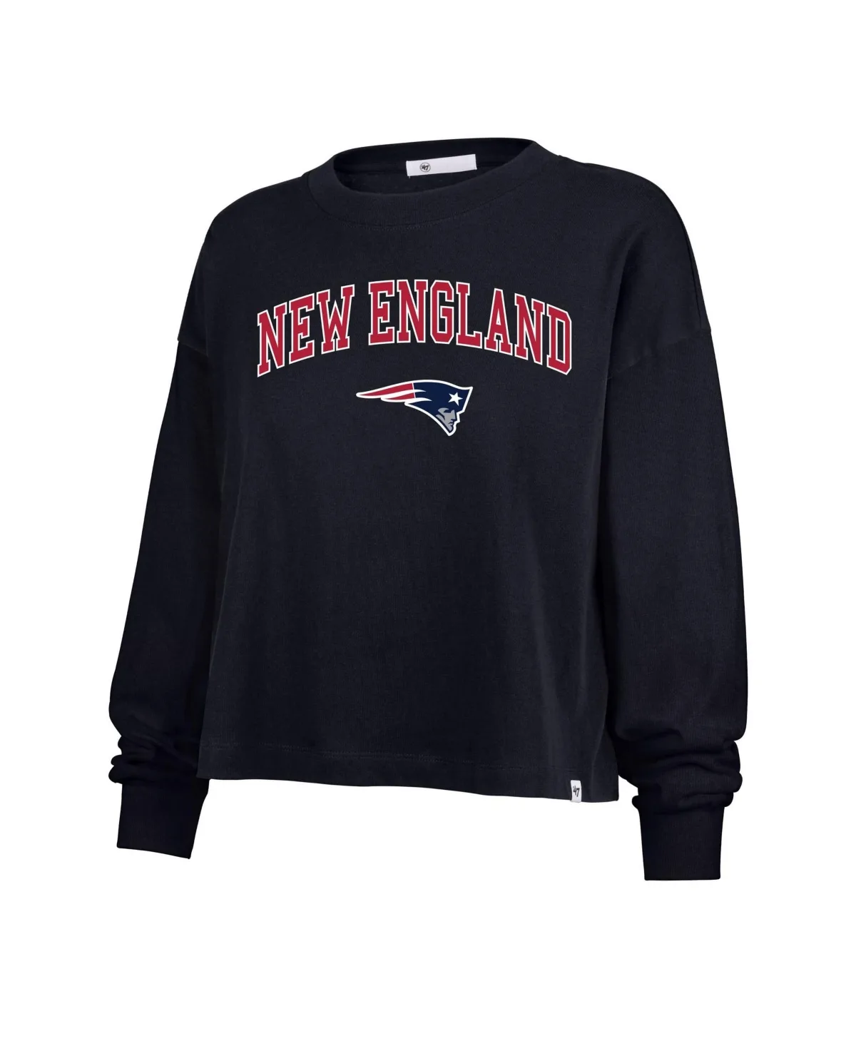 New England Patriots Sydney Arch Crew Neck Long-Sleeve T-Shirt by 47 Brand