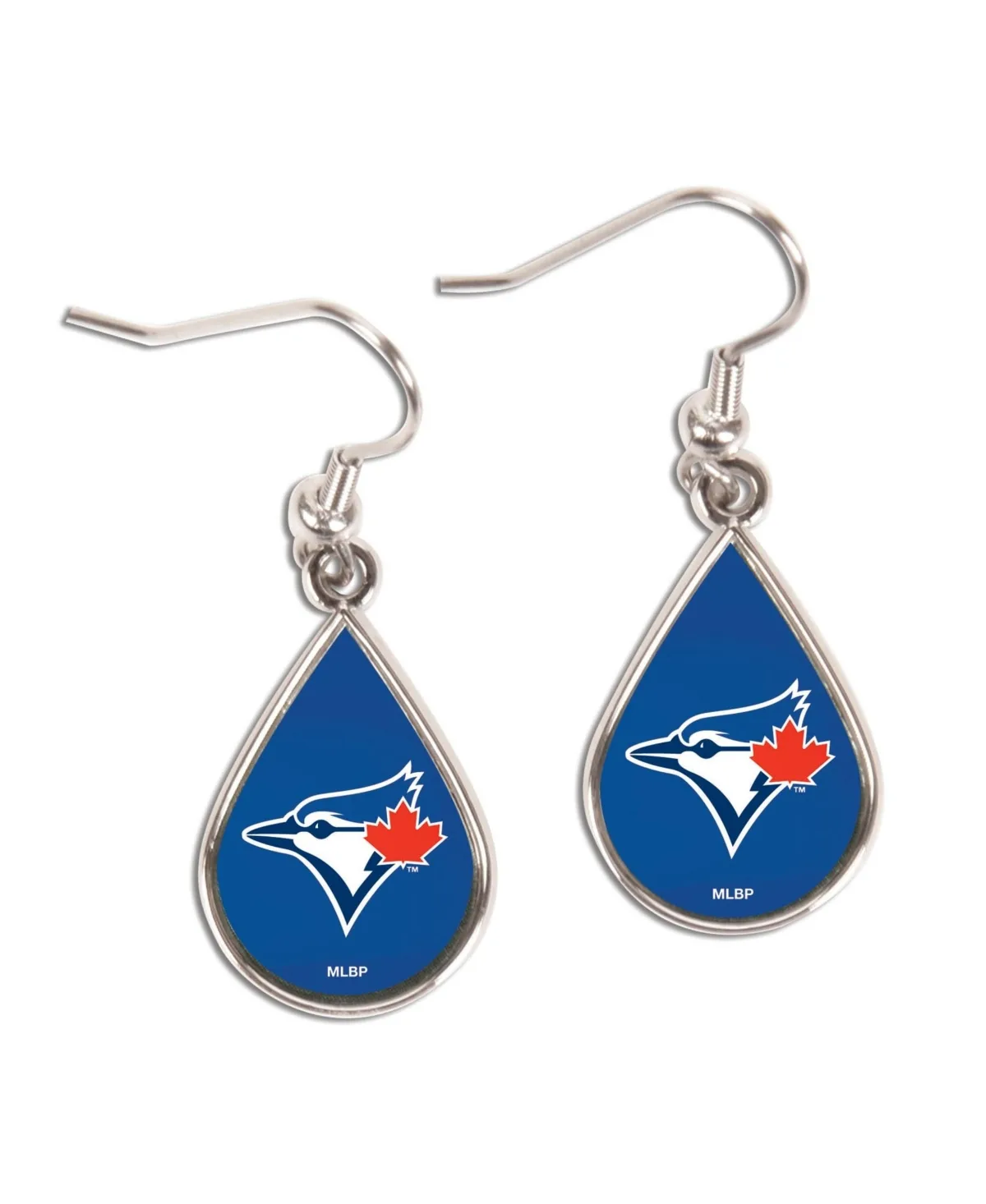 Silver-Tone Toronto Blue Jays Teardrop Dangle Earrings by WinCraft