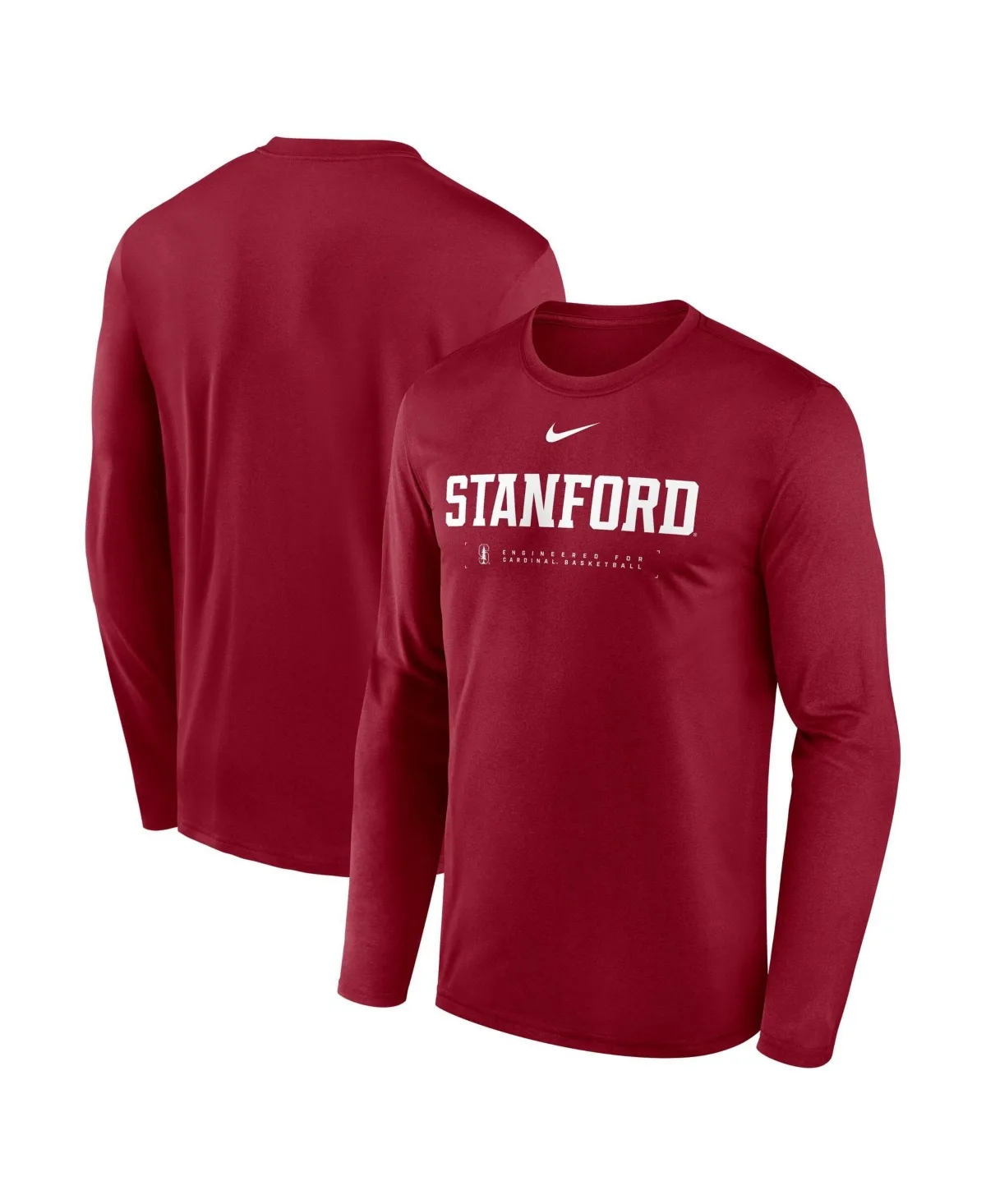 Stanford Cardinal 2025 Courtside Basketball Shootaround Legend Dri-Fit Long Sleeve T-Shirt