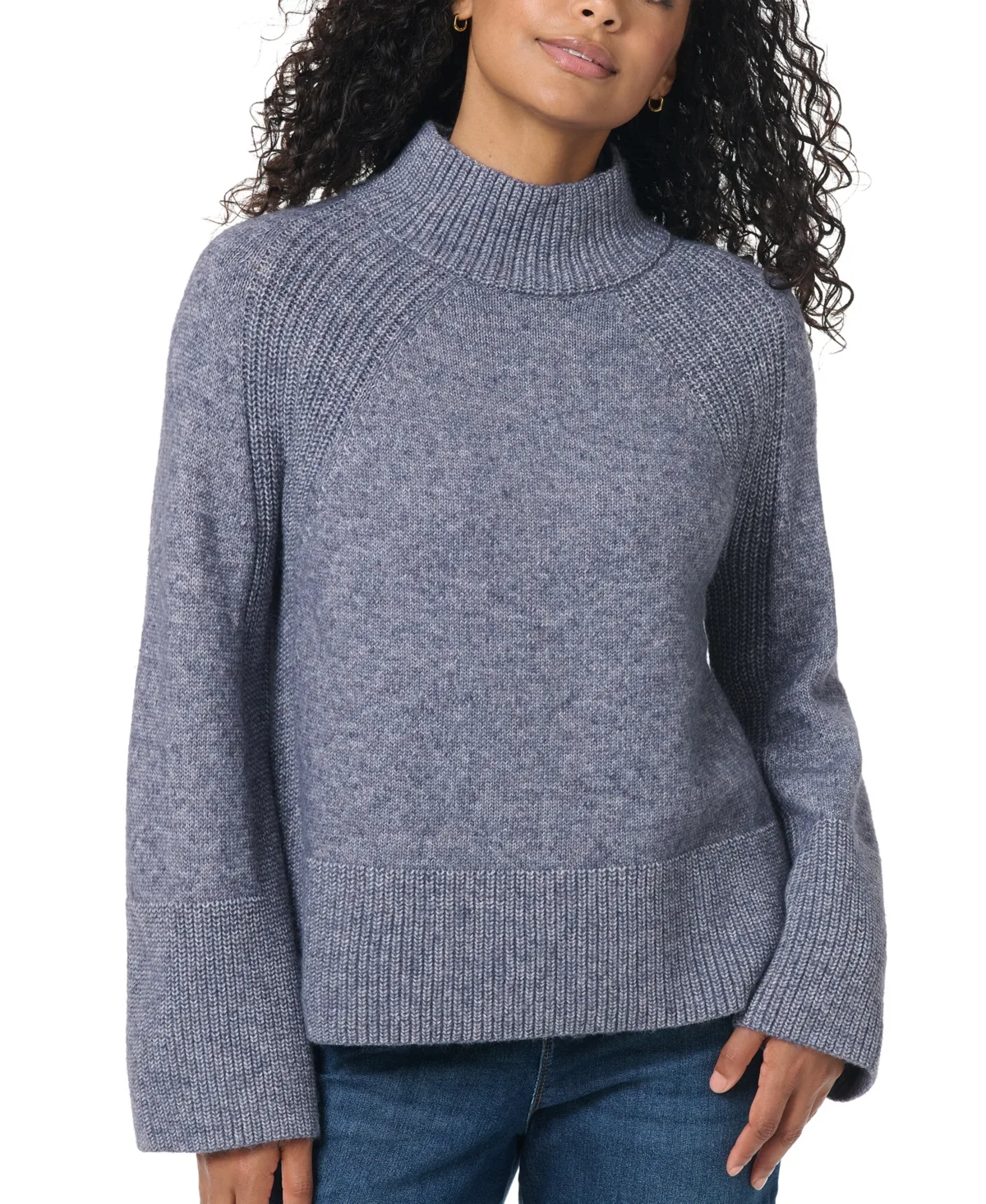 Constance Long-Sleeve Mock-Neck Loose-Fit Sweater