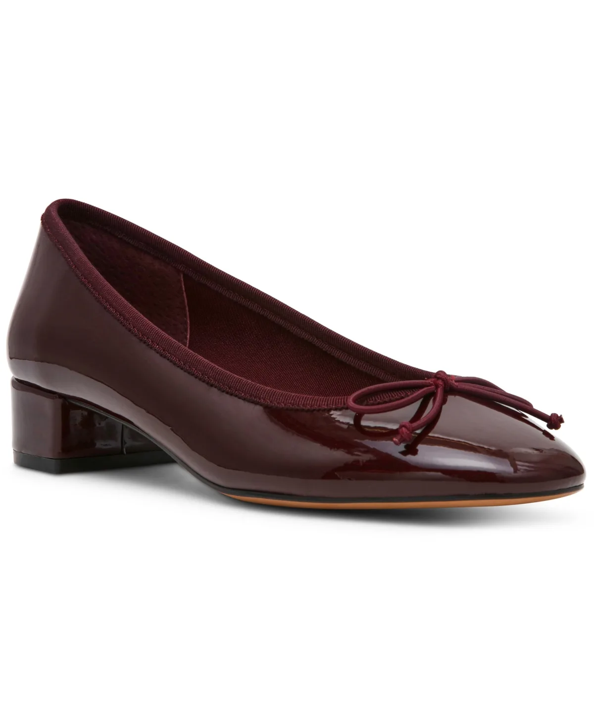 Steffi Block-Heel Round-Toe Ballet Pumps by Steve Madden