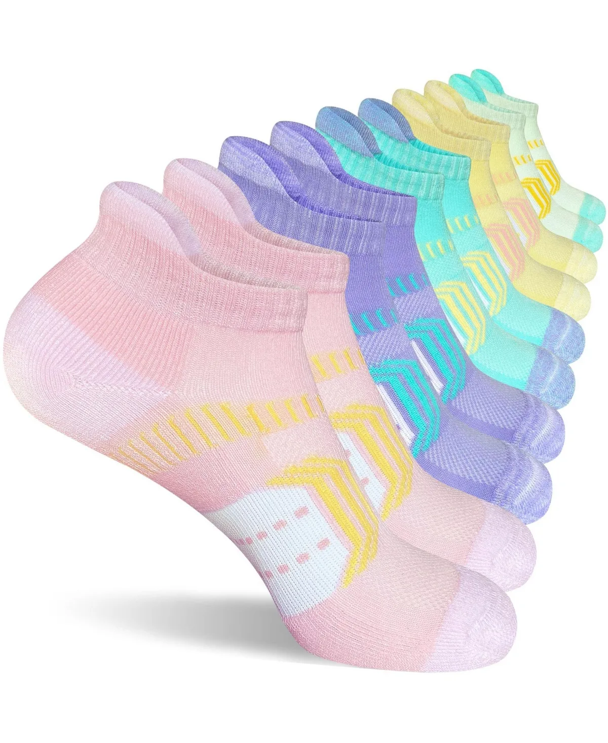 Arch-Support Cushioned Athletic Socks, 5-Pack by Furlihong