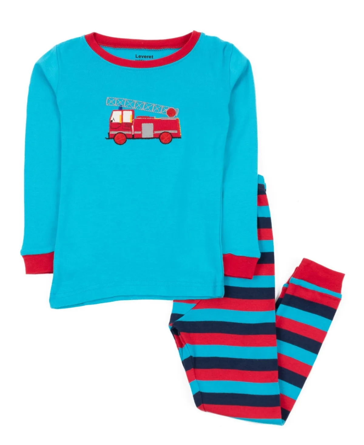 2-Piece Cotton Long Sleeve Vehicle and Transportation Pajama Set by Leveret