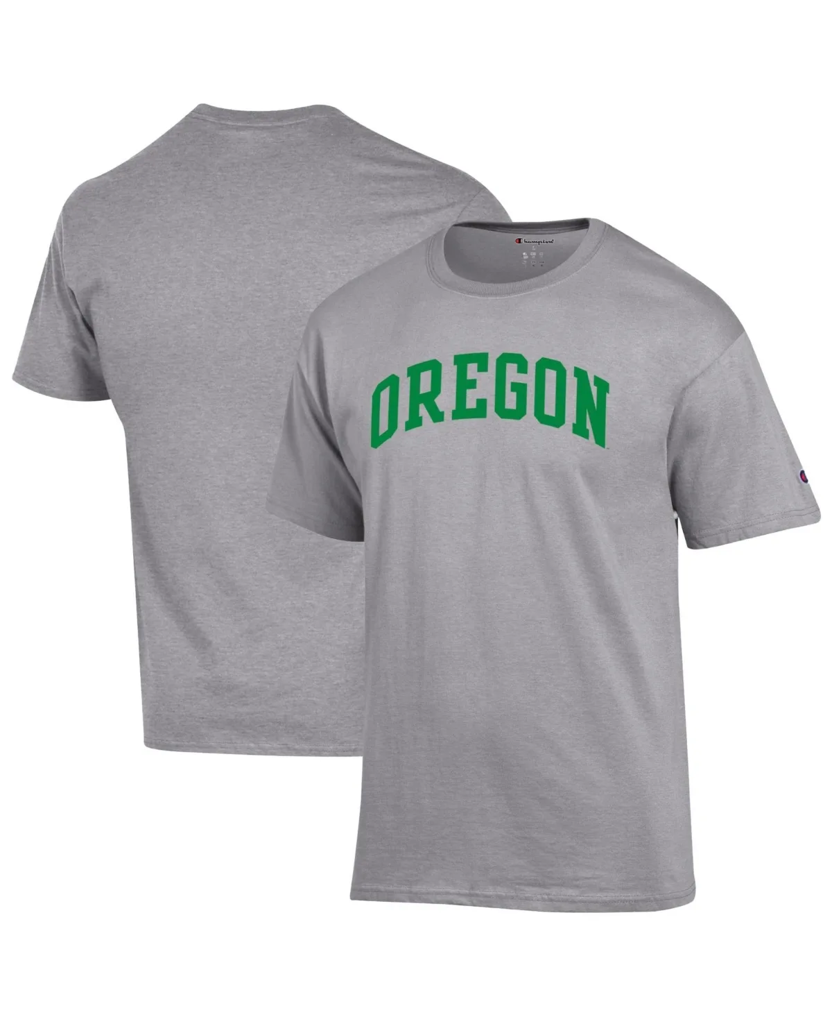 Oregon Ducks Basic Arch Crewneck Screen Print T-Shirt by Champion