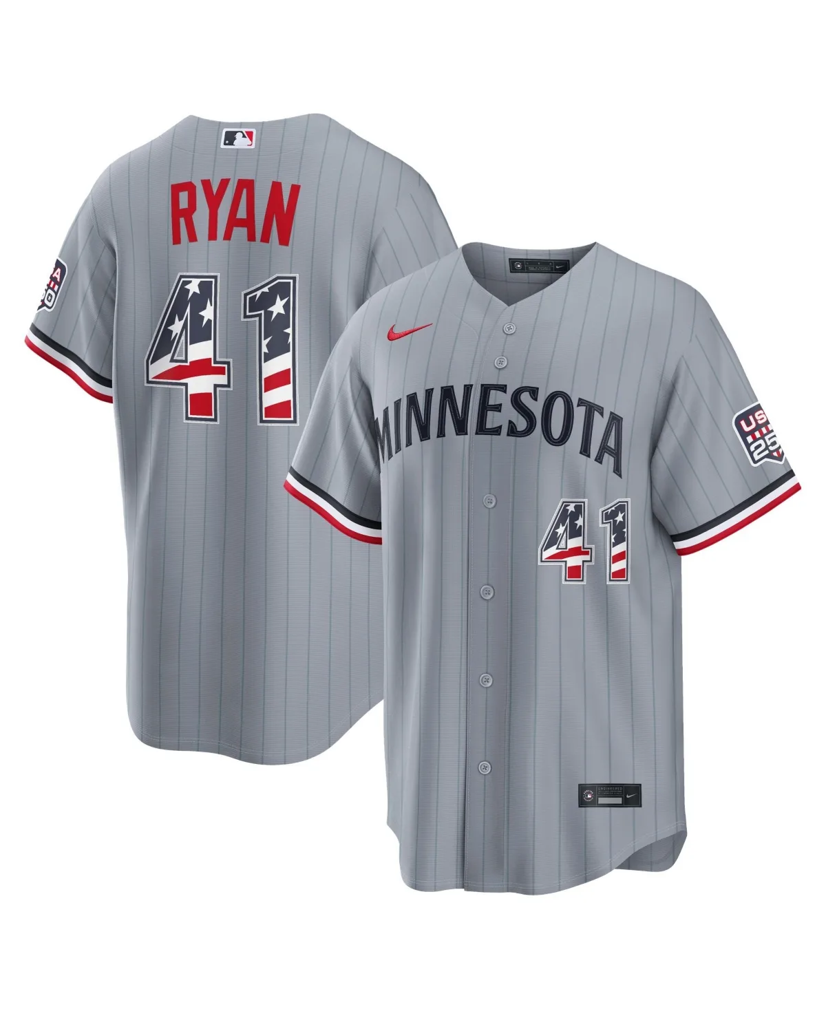 Fourth of July Minnesota Twins Joe Ryan Usa 250 Stadium Jersey by Nike