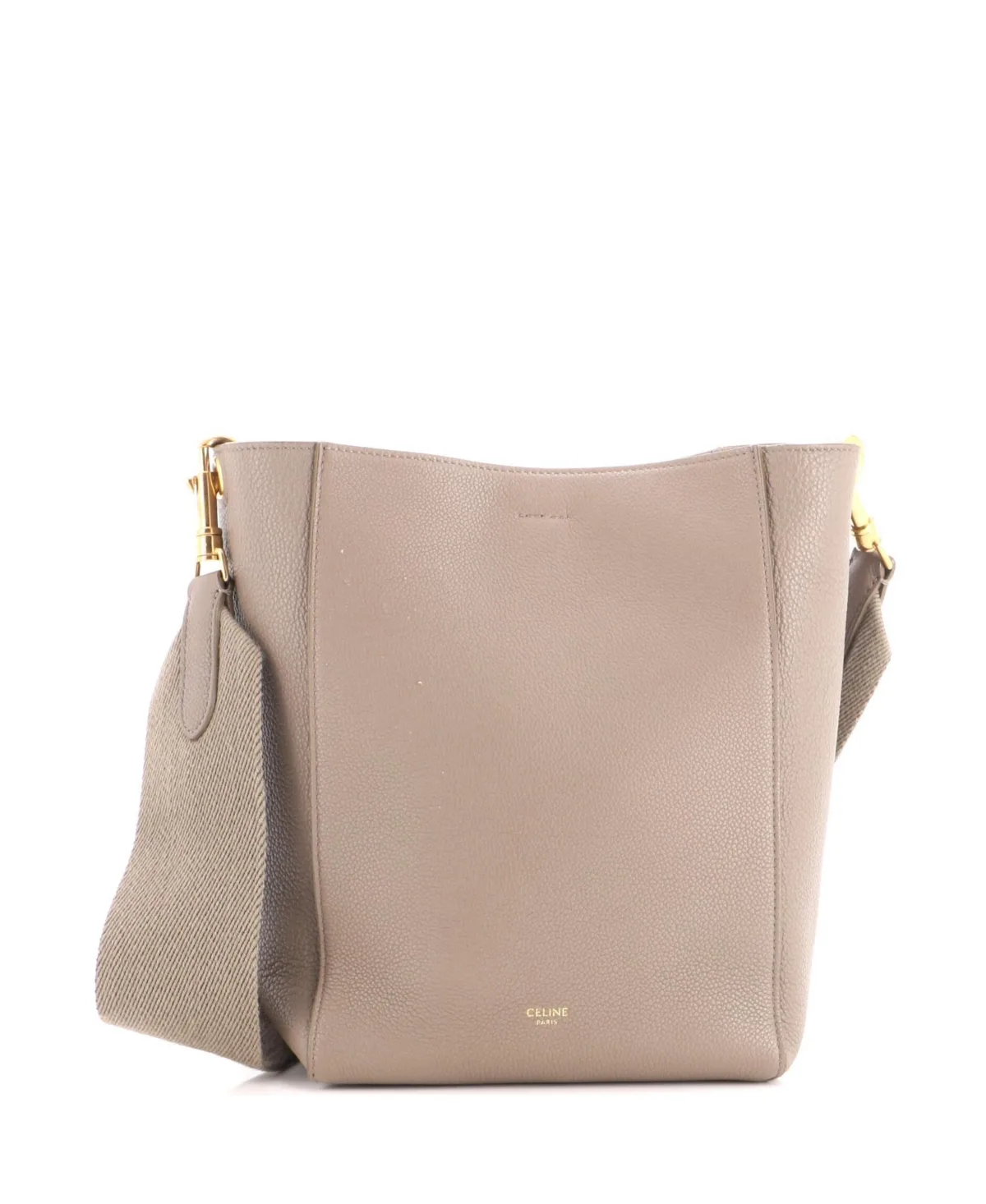 Pre-Owned Small Sangle Seau Bag Calfskin by Celine