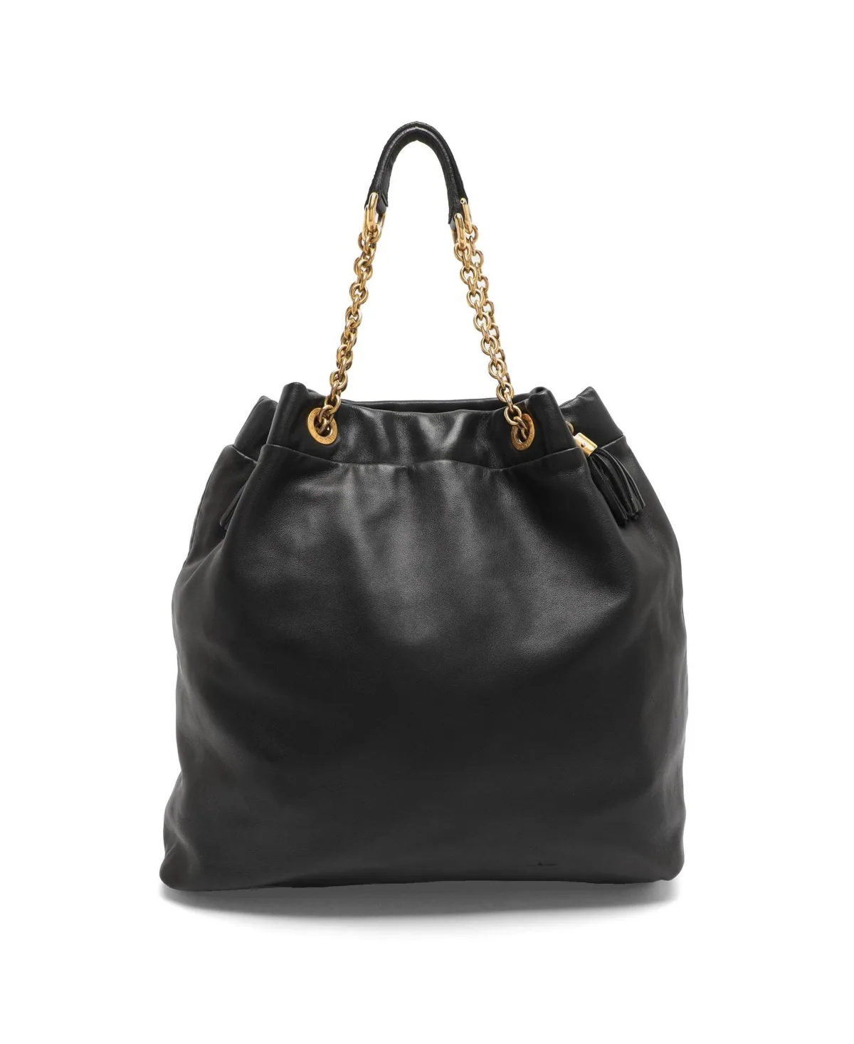 Pre-Owned Slouchy Leather Chain Tote Bag by Dolce & Gabbana