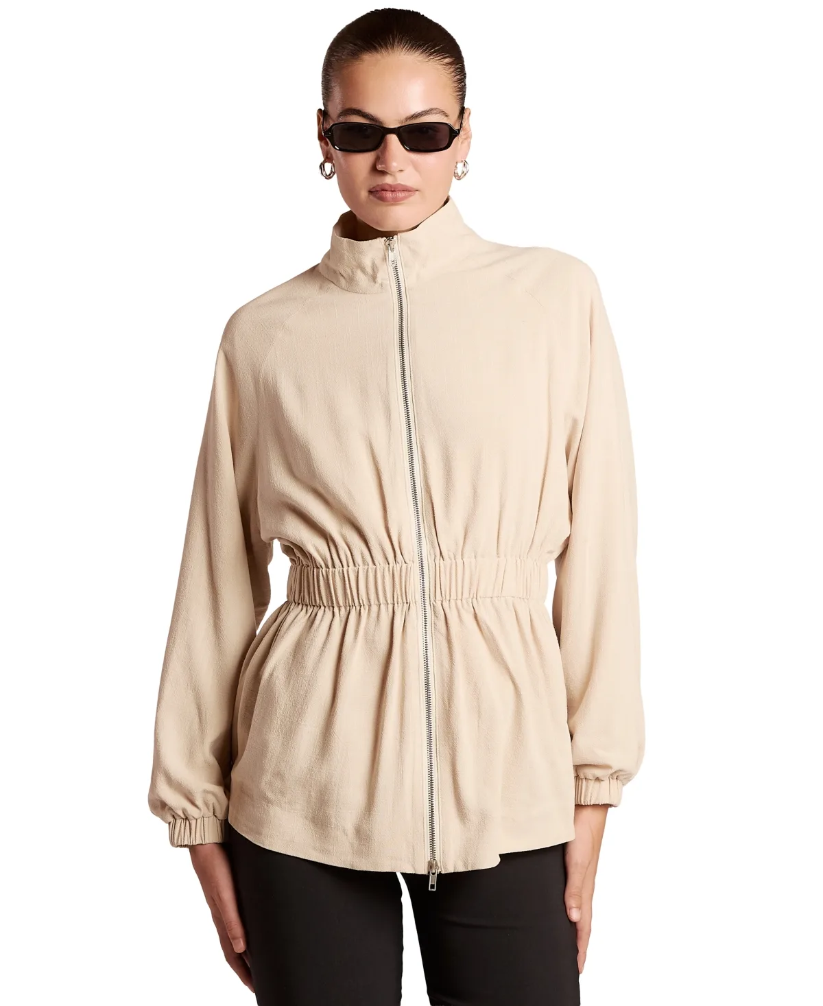 Trey Funnel-Neck Full-Zip Cotton-Blend Jacket by 4th & Reckless