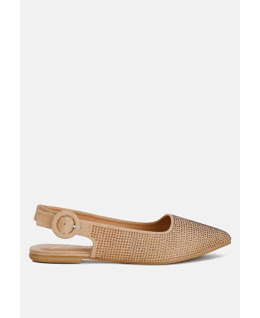 Jarisa Rhinestones Embellished Slingback Mules by London Rag
