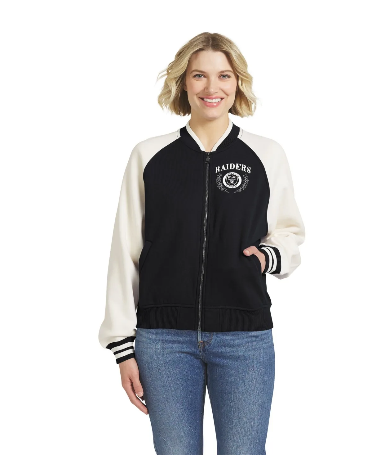 Las Vegas Raiders Full-Zip Fleece Jacket by Wear by Erin Andrews