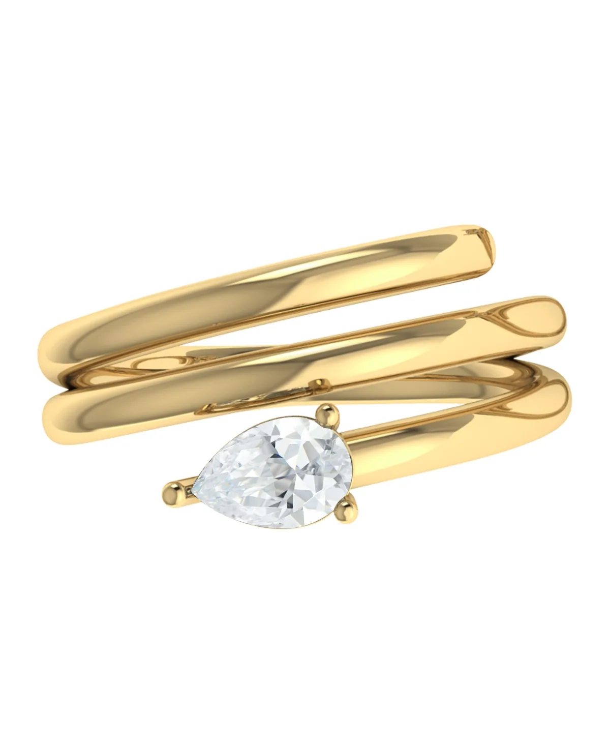 Lab-Grown Diamond Wrap Ring (1/2 ct. t.w.) in 10k Yellow Gold