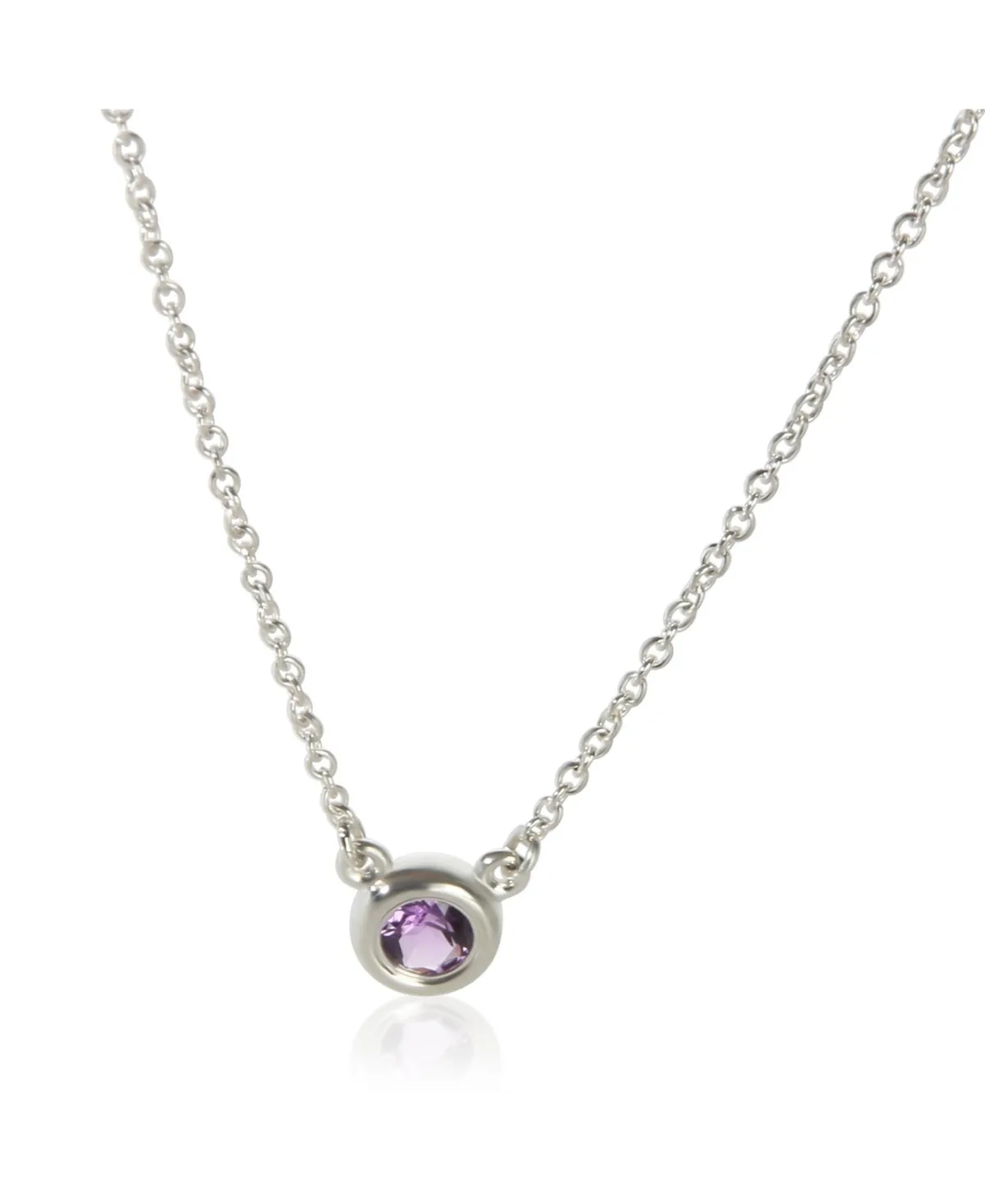 Pre-Owned Sterling Silver Amethyst Elsa Peretti Color by the Yard Pendant by Tiffany & Co.