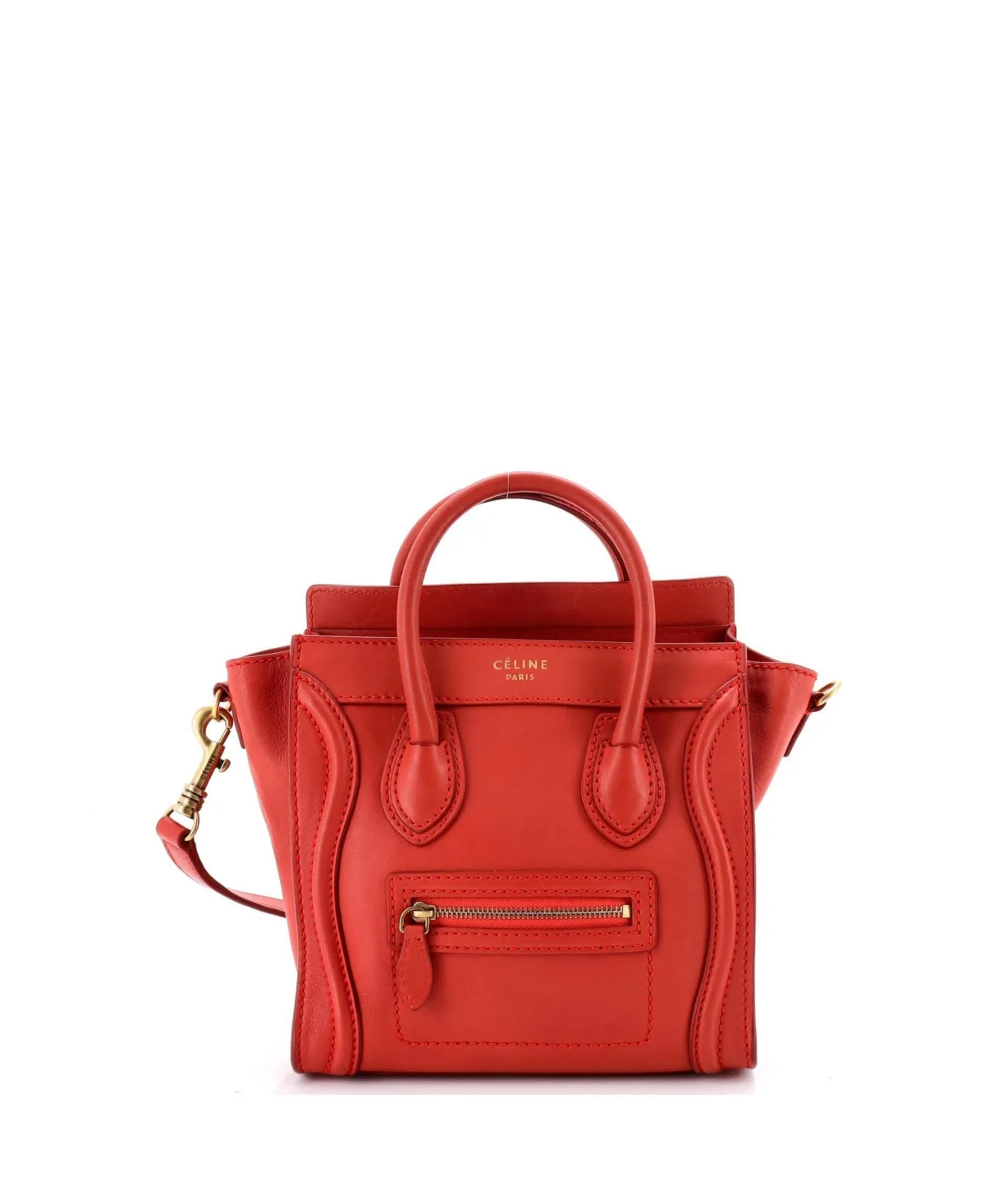 Pre-Owned Celine Nano Luggage Bag Smooth Leather by Celine