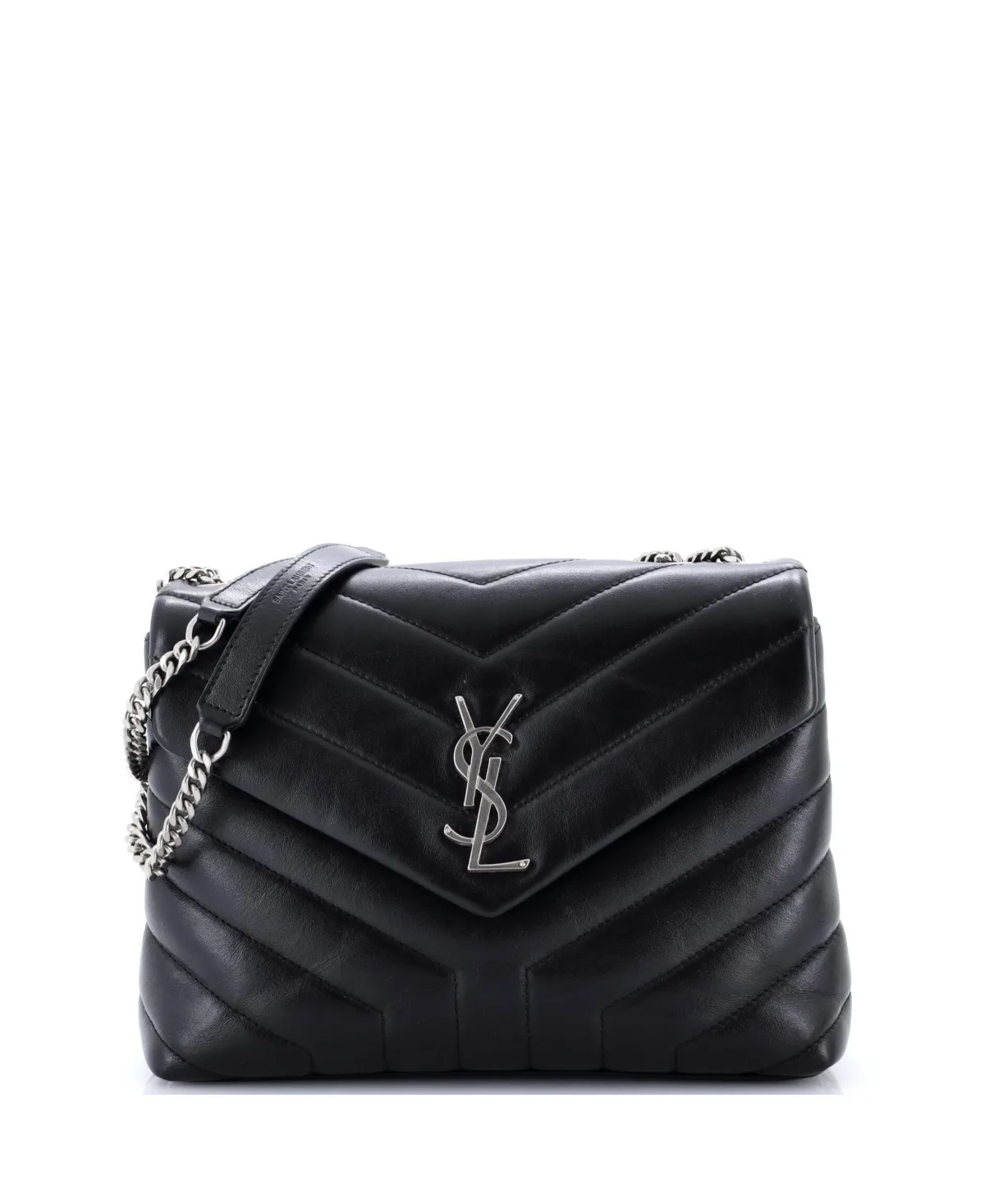 Pre-Owned Saint Laurent Loulou Matelasse Chevron Leather Shoulder Bag by Saint Laurent