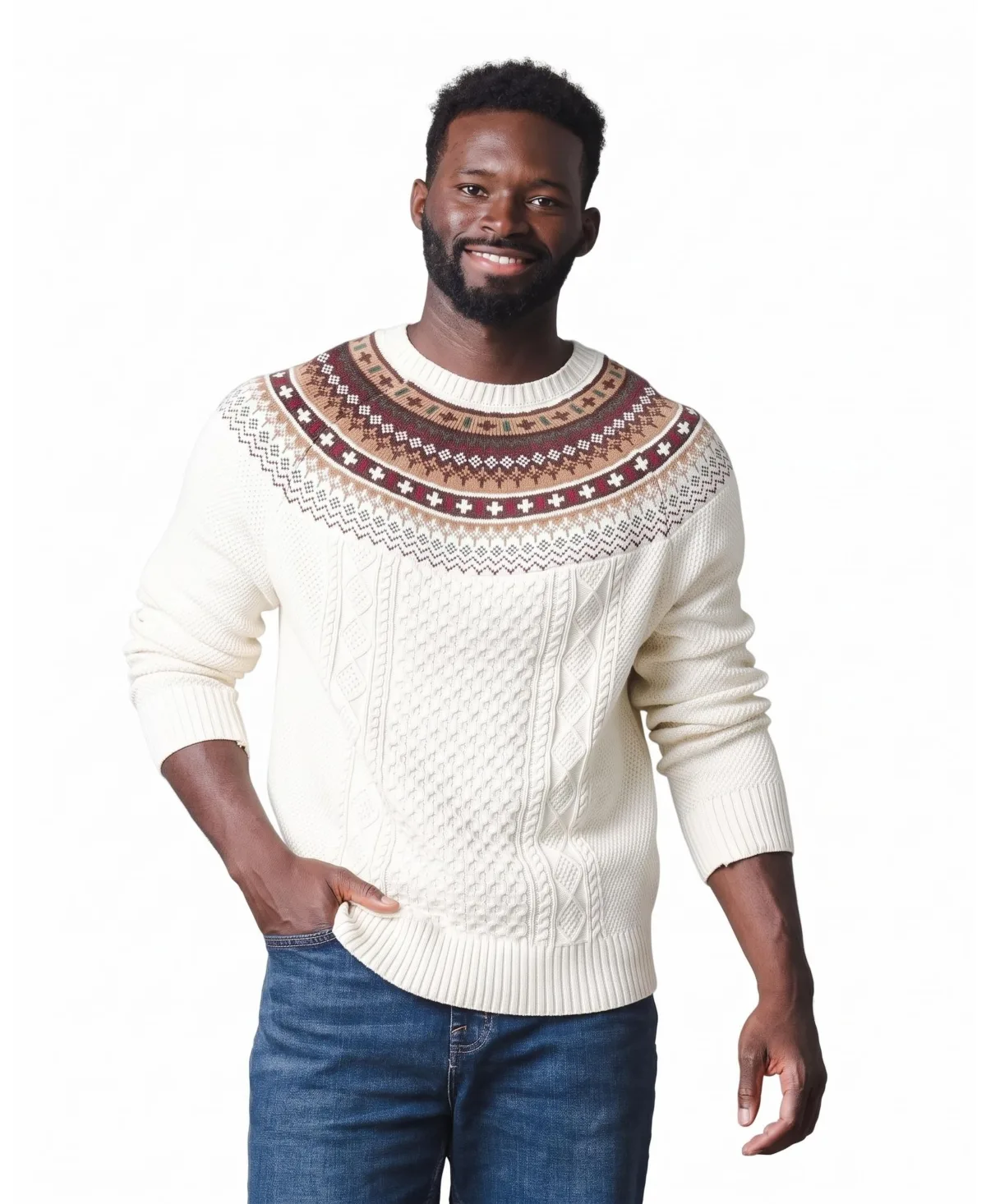 Cable-Knit Sweater by Hope & Henry