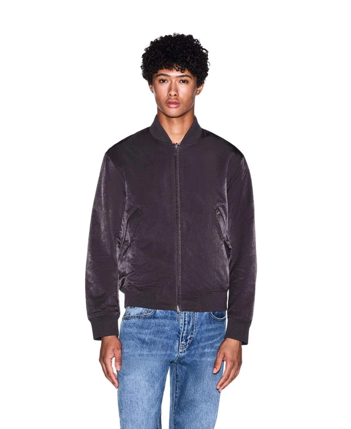 A - x Armani Exchange Crossover Reversible Graphic Bomber Jacket by Armani