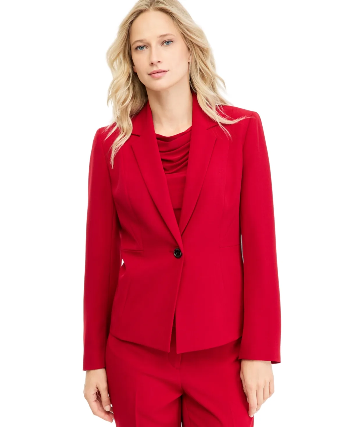 Notch-Lapel Single-Breasted Blazer by Kasper