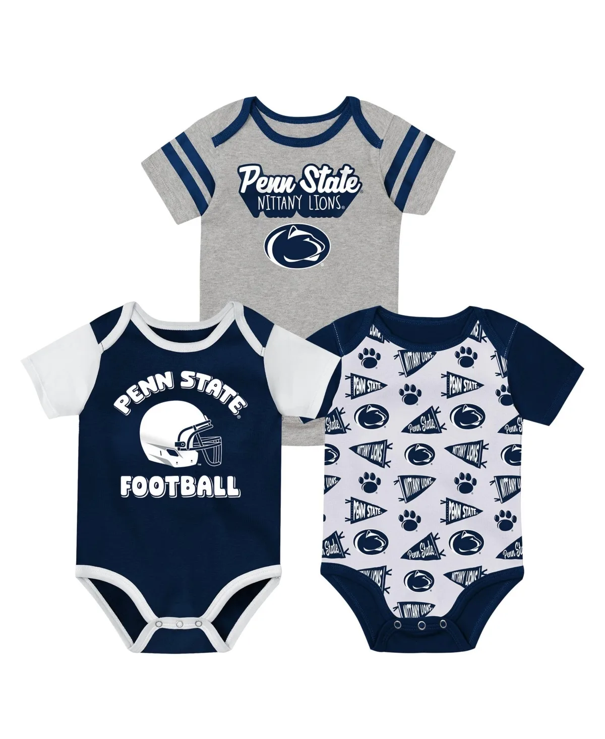 Penn State Nittany Lions Star Player Three-Piece Bodysuit Set by Outerstuff