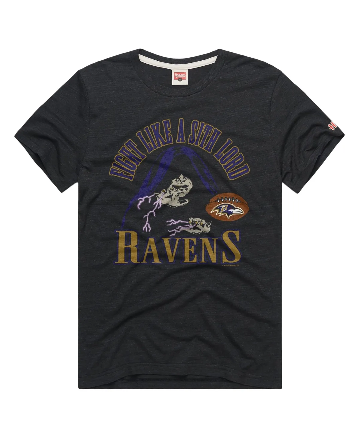 Baltimore Ravens Star Wars x Nfl Tri-Blend Screen Print T-Shirt by Homage