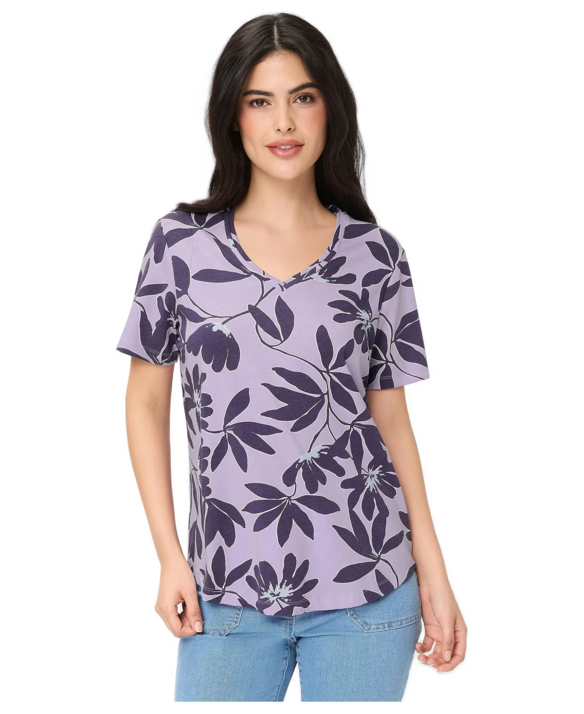 Magnolia Print T-Shirt by Olsen