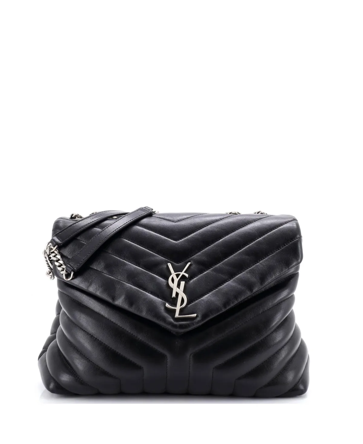 Pre-Owned Loulou Good Condition Medium Matelasse Chevron Shoulder Bag by Saint Laurent