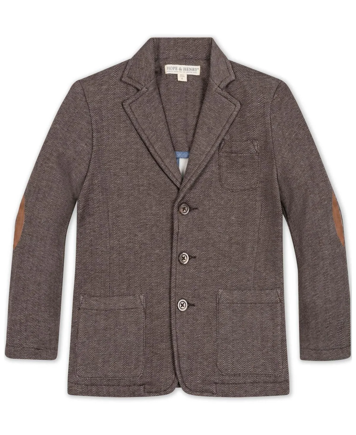 Tailored Jacquard-Fleece Notch-Collar Blazer by Hope & Henry