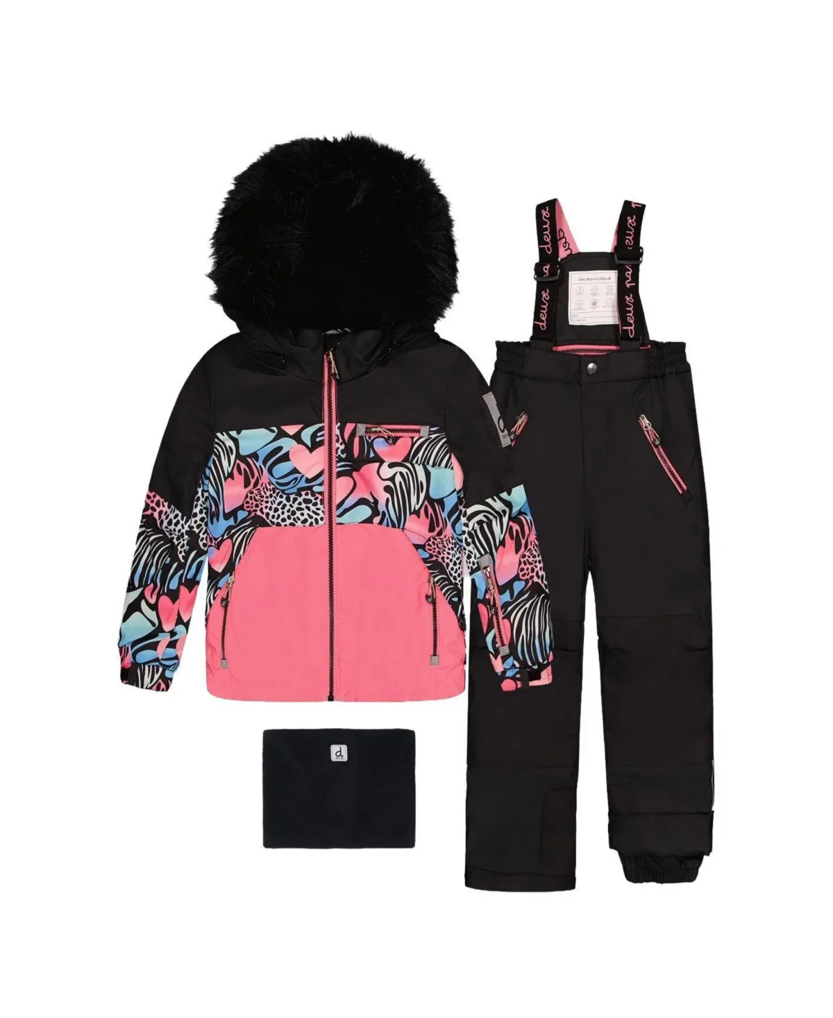 Two Piece Play Snowsuit Zebra Print with Pants by Deux Par Deux