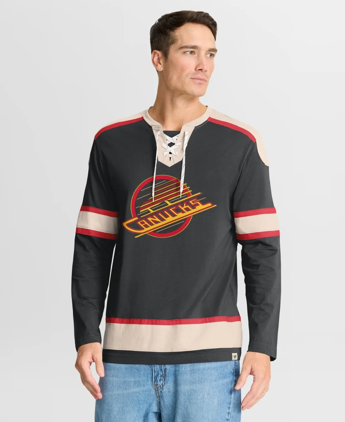 Vancouver Canucks Vintage Top Shelf Long Sleeve Shirt by Fanatics