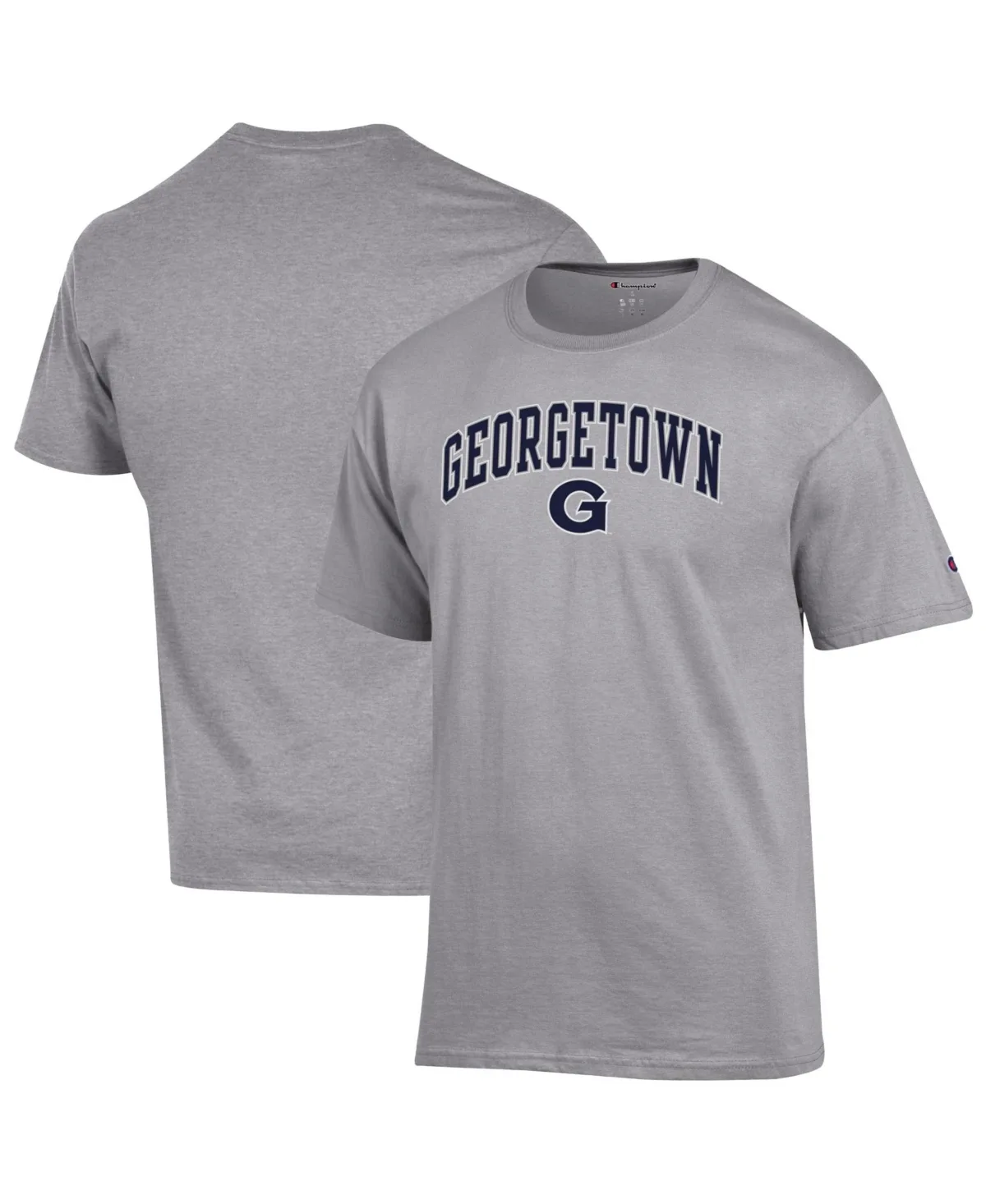 Georgetown Hoyas Crew Neck Screen Print Graphic T-Shirt by Champion