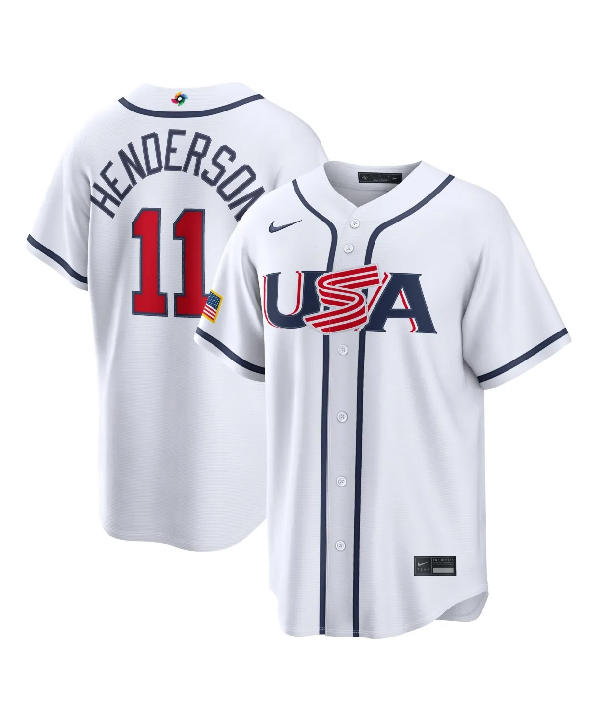 Gunnar Henderson Usa Baseball 2026 World Baseball Classic Home Stadium Jersey by Nike