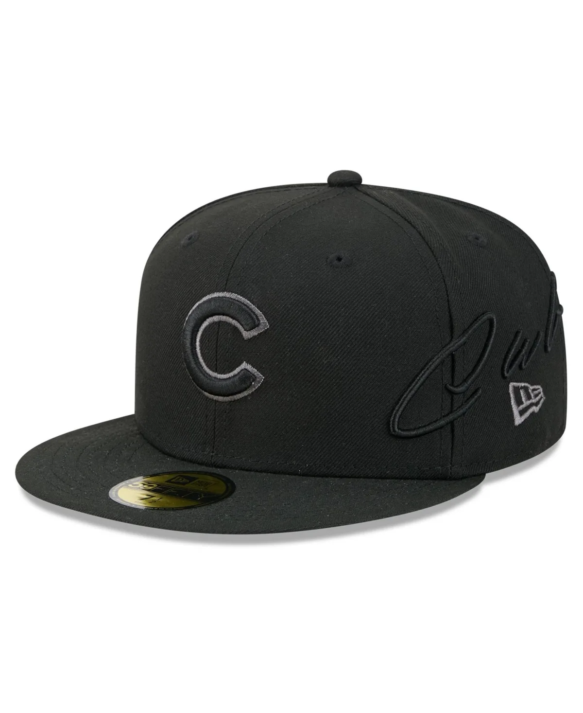 Chicago Cubs Side Script 59FIFTY Fitted Hat by New Era