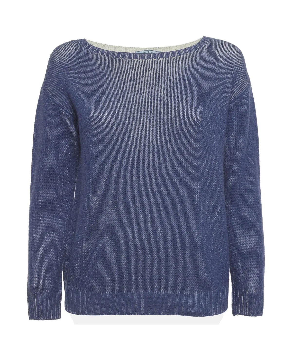 Rib-Knit Boat-Neck Relaxed-Fit Sweater by Prada