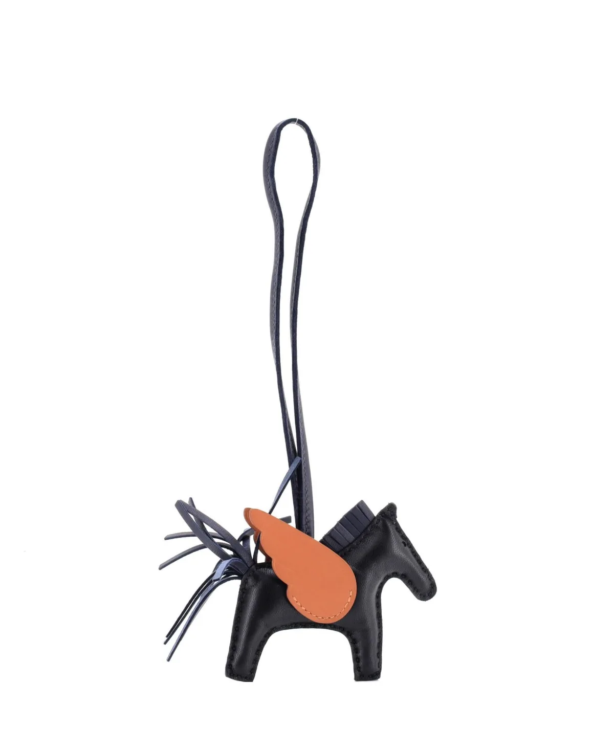 Pre-Owned Rodeo Pegase Equestrian-Inspired Leather Bag Charm by Hermes