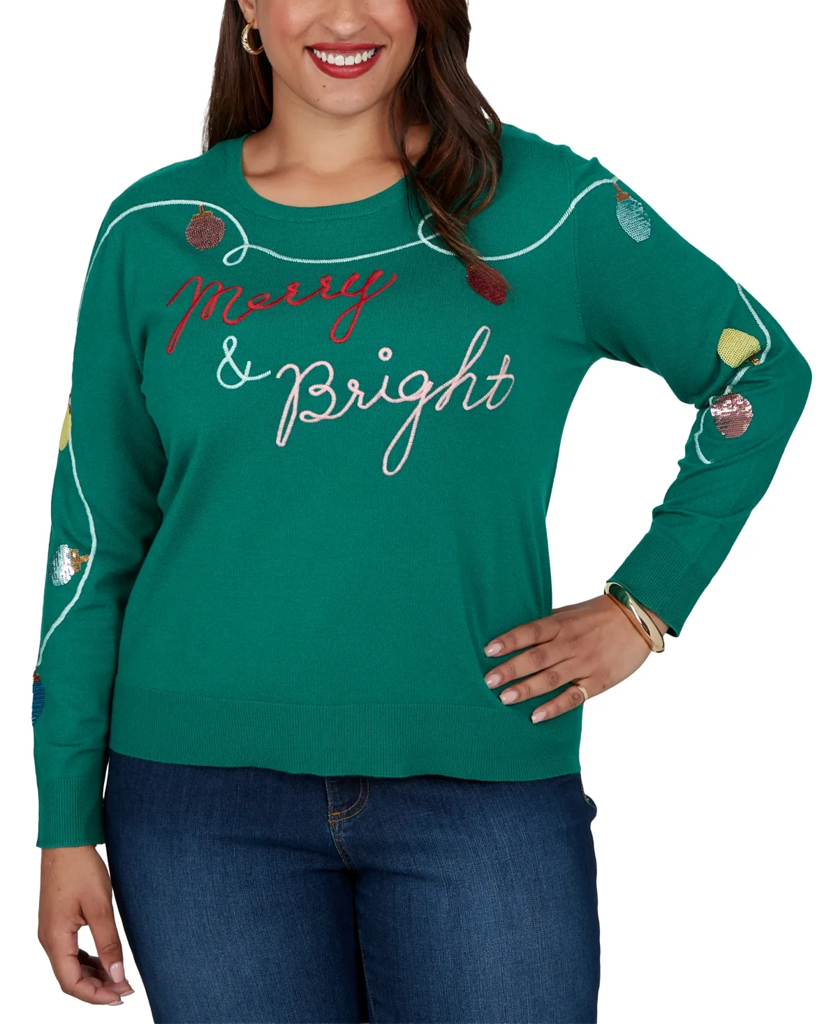 Merry Holiday Crewneck Pullover by Ruby Rd
