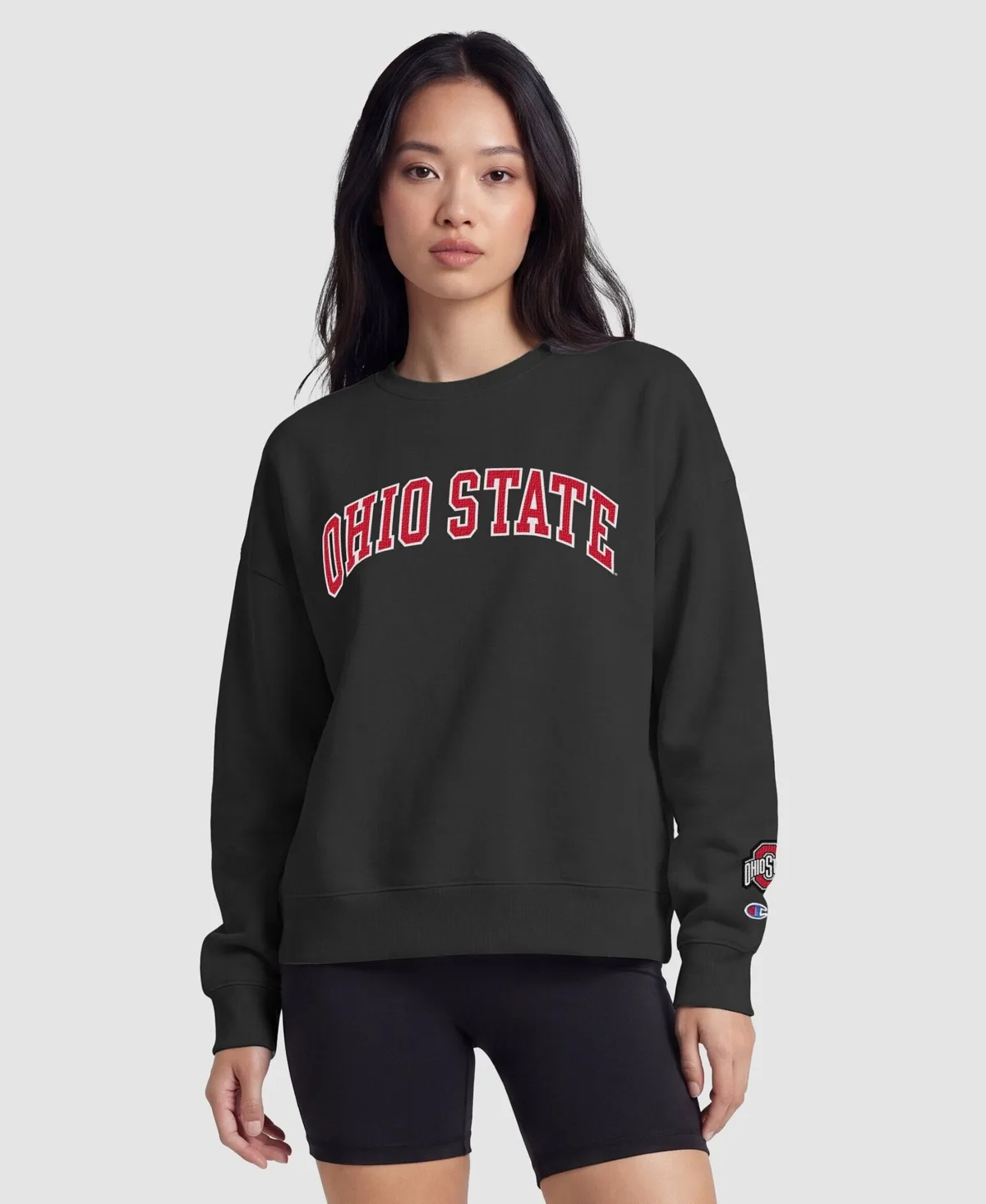 Crewneck Graphic Long-Sleeve Sweatshirt by Champion