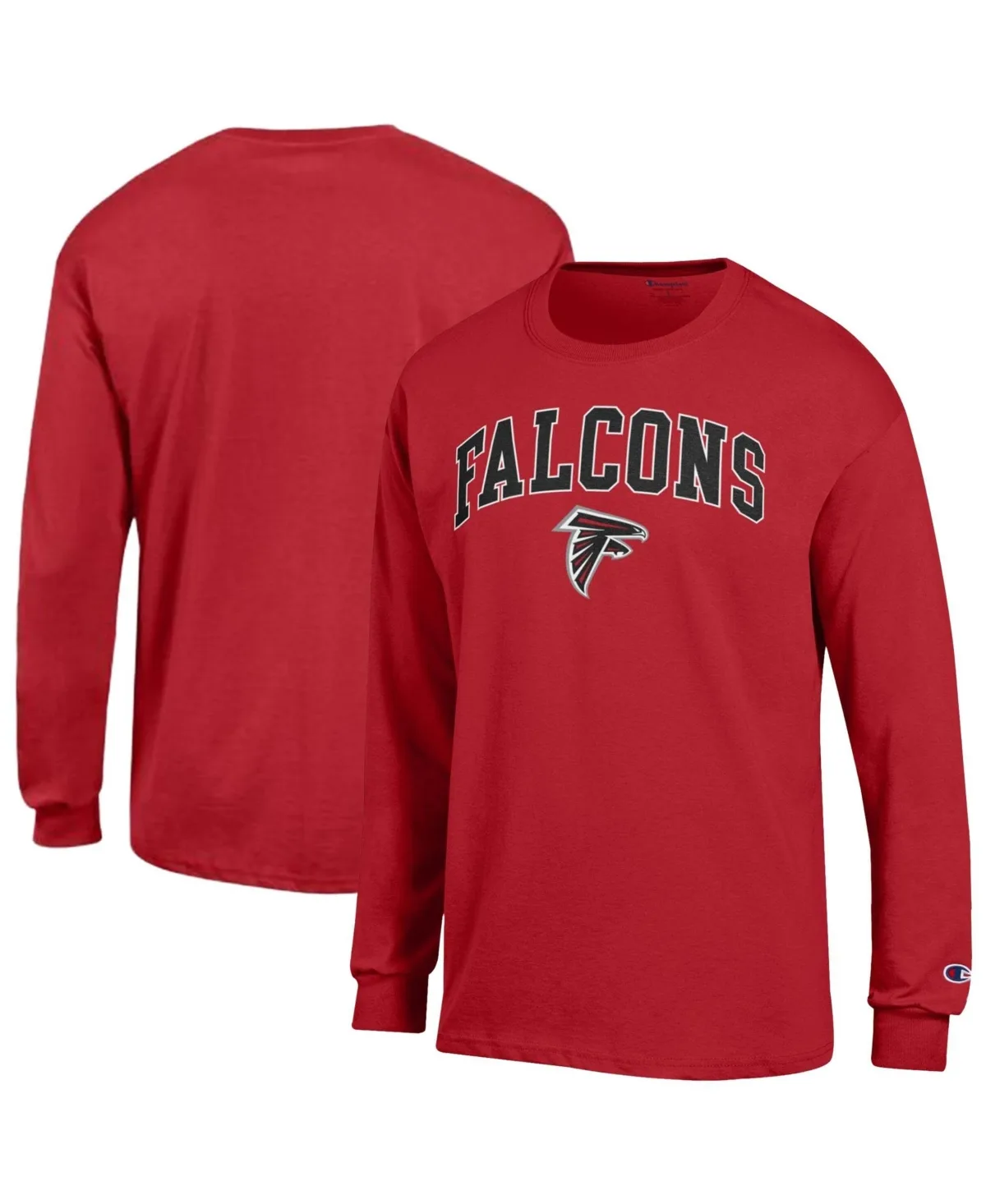 Atlanta Falcons Arch Over Logo Long Sleeve Relaxed Fit T-Shirt
