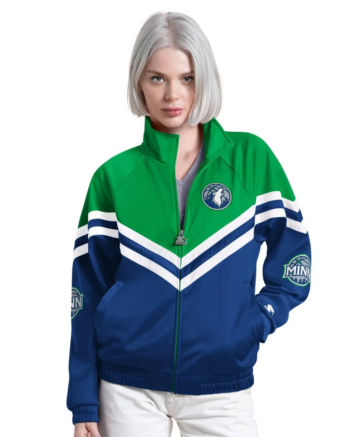 Minnesota Timberwolves Fan Club Mock Neck Full-Zip Track Jacket by Starter