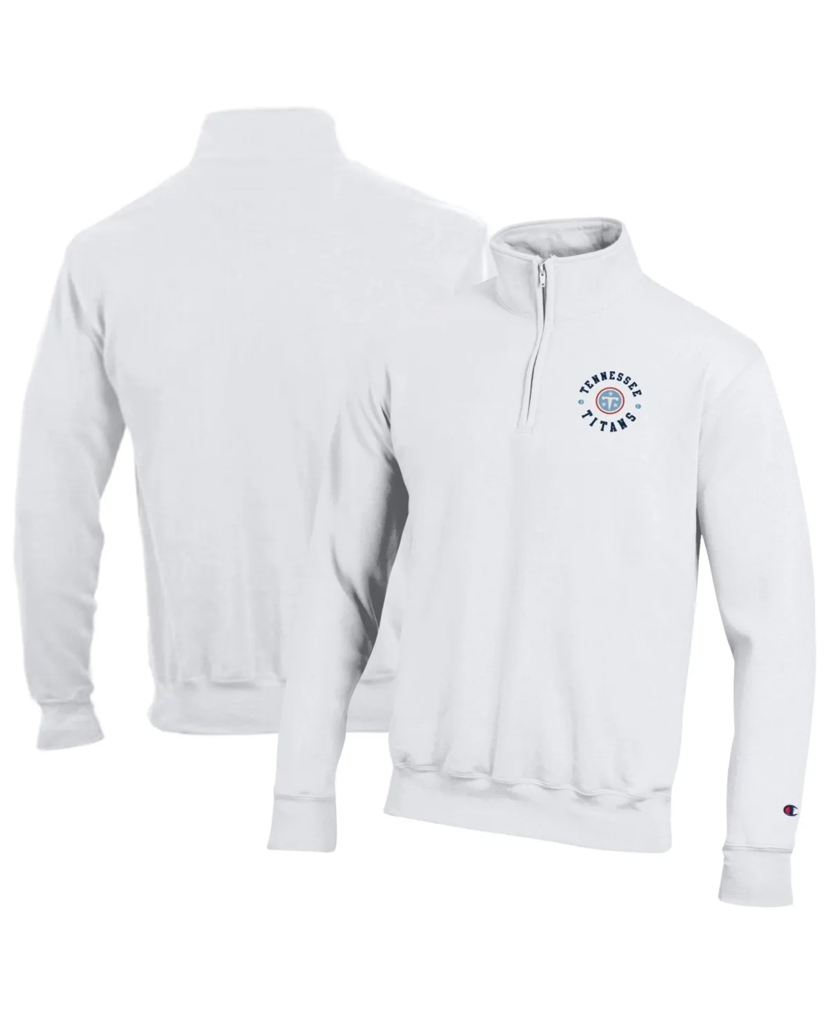 Powerblend Tennessee Titans Quarter Zip Mock Neck Pullover by Champion